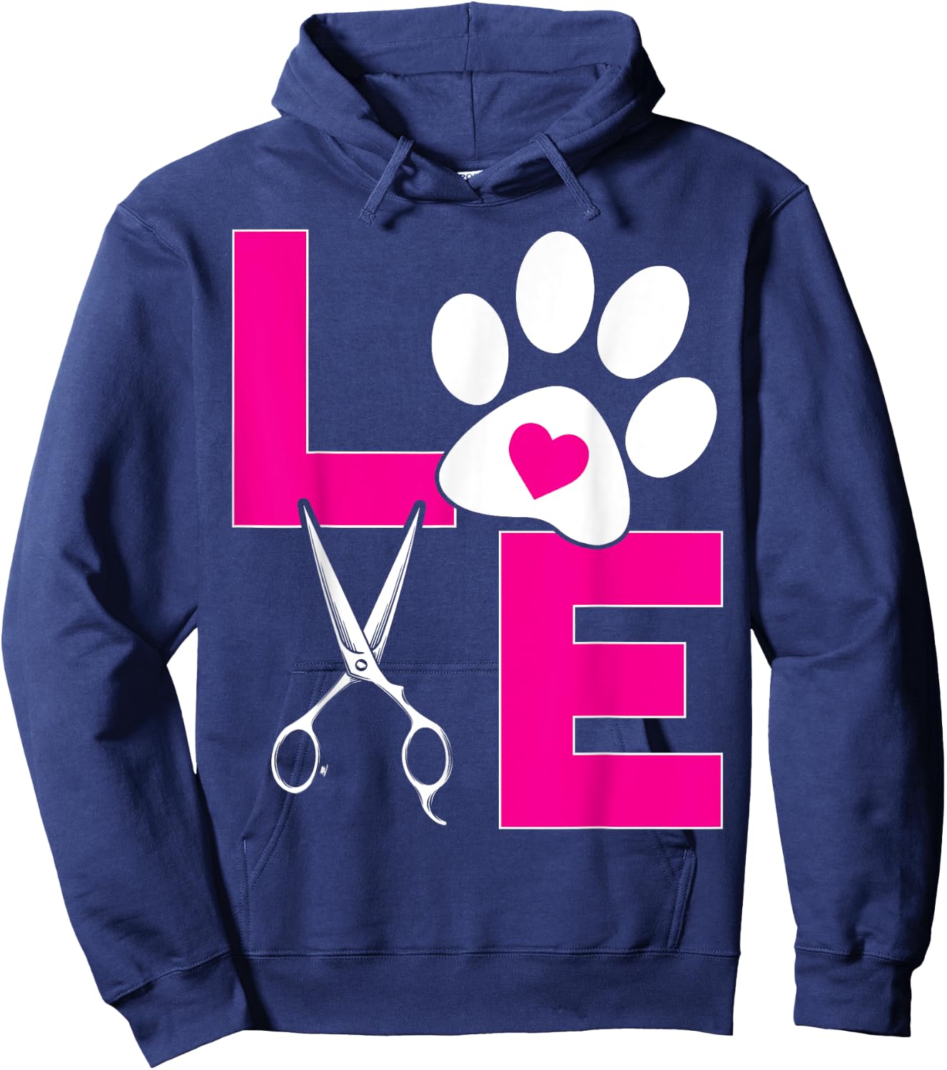 Cute Dog Groomer Funny Dog Grooming Love Christmas Men Women Girls Kids Hoodie - Hoodie | Navy