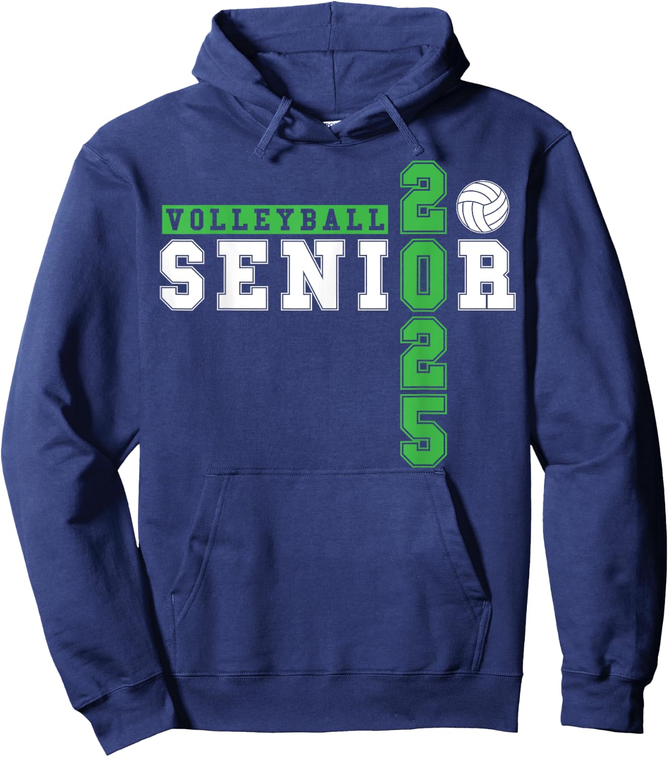 Volleyball Senior Night Volleyball Senior 2025 Graduation 17 Hoodie - Hoodie | Navy