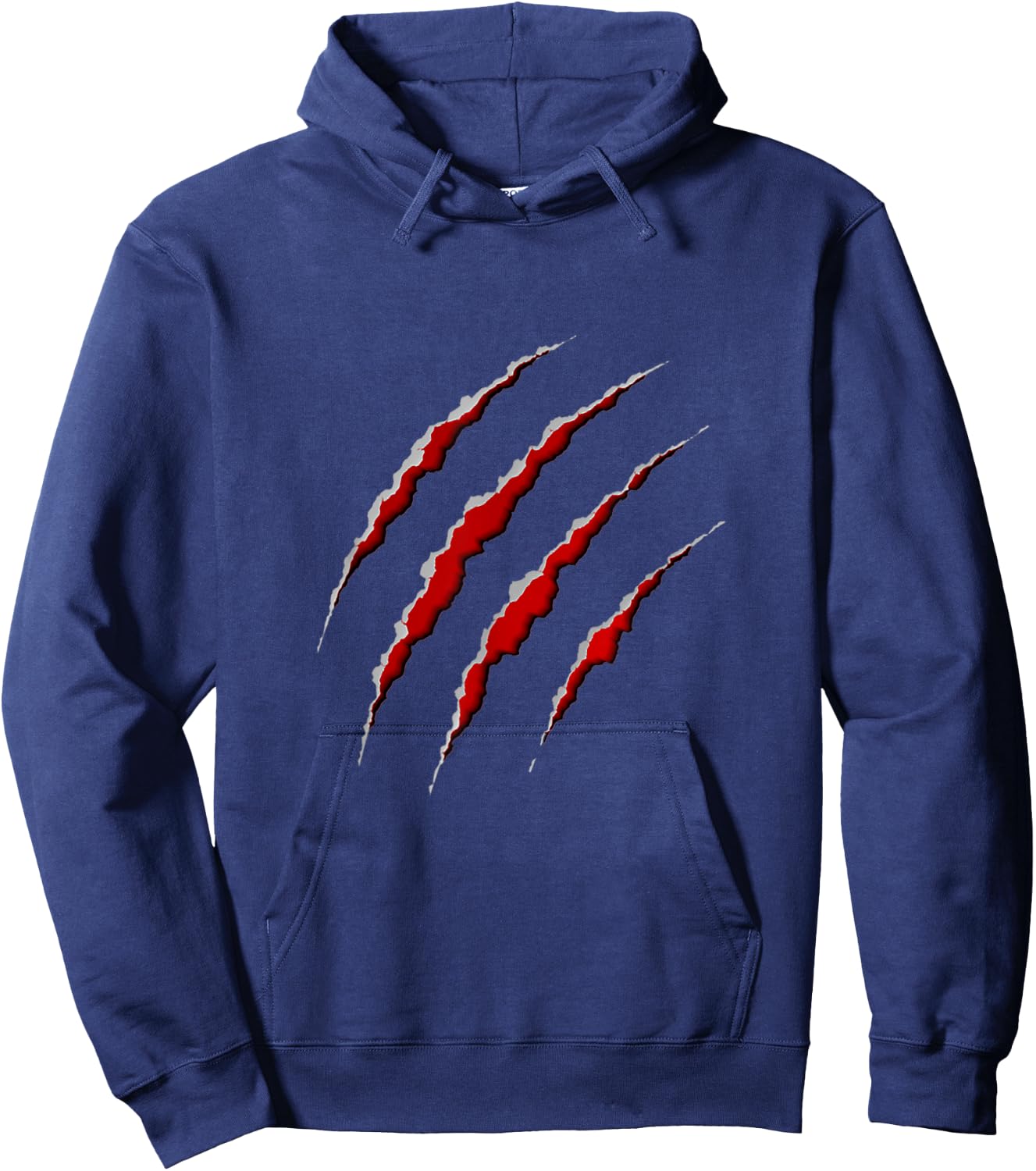 Clawed Scratches Wolf Tiger Lion Monster Claws Halloween Hoodie - Hoodie | Navy