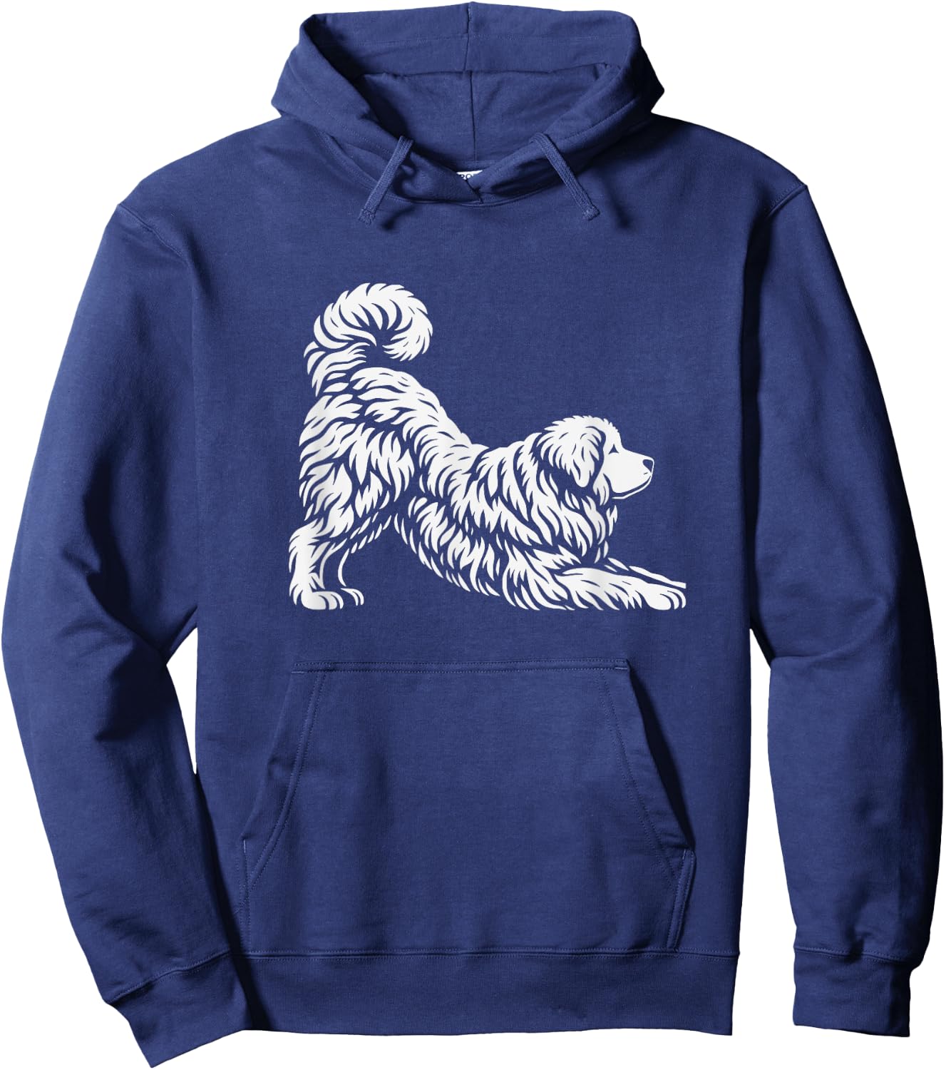 Great Pyrenees Dog Yoga Pose Graphic Design Hoodie - Hoodie | Navy