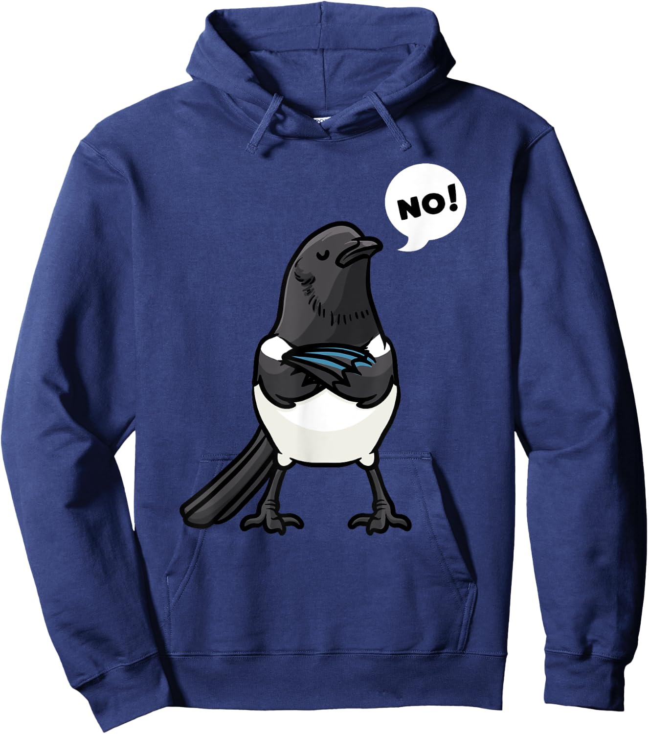 Eurasian Magpie Bird Common Magpie Hoodie - Hoodie | Navy