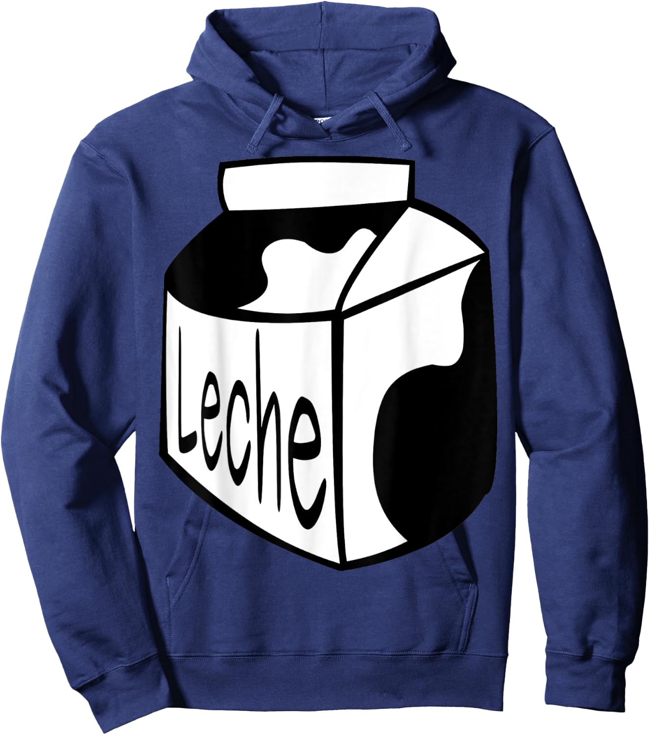 Leche Spanish Milk Carton Dairy Lover Hoodie - Hoodie | Navy