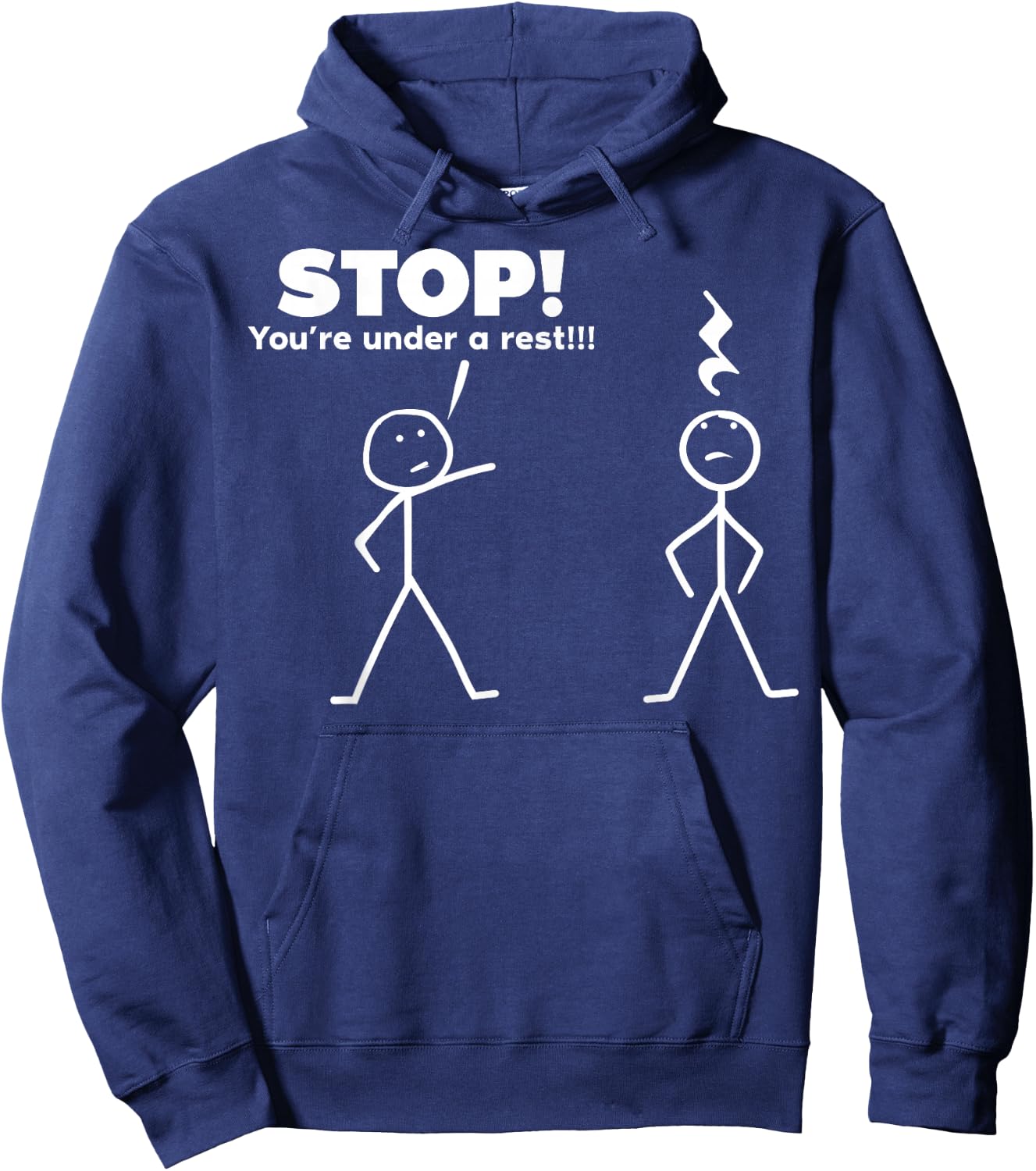 Stop You're Under A Rest Hoodie - Hoodie | Navy