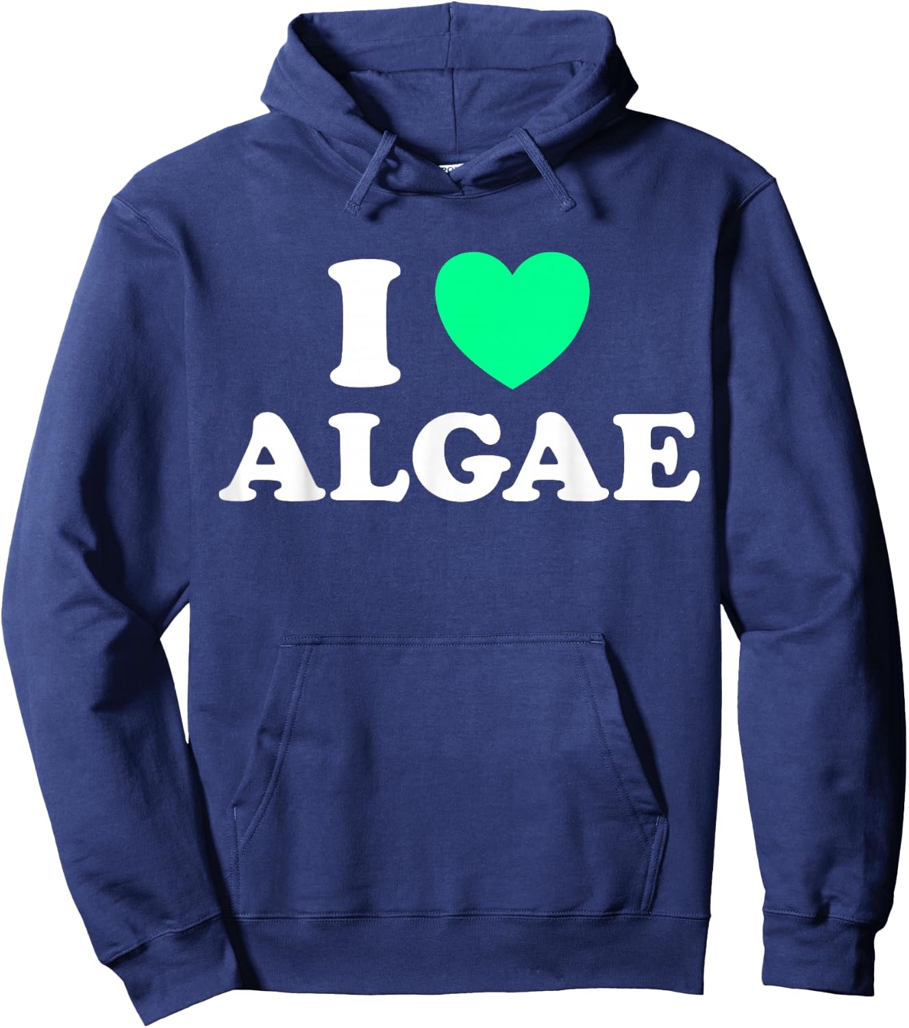 Alga Heart Funny Cute C02 Sequestration Bioremediation Fan Hoodie - Hoodie | Navy
