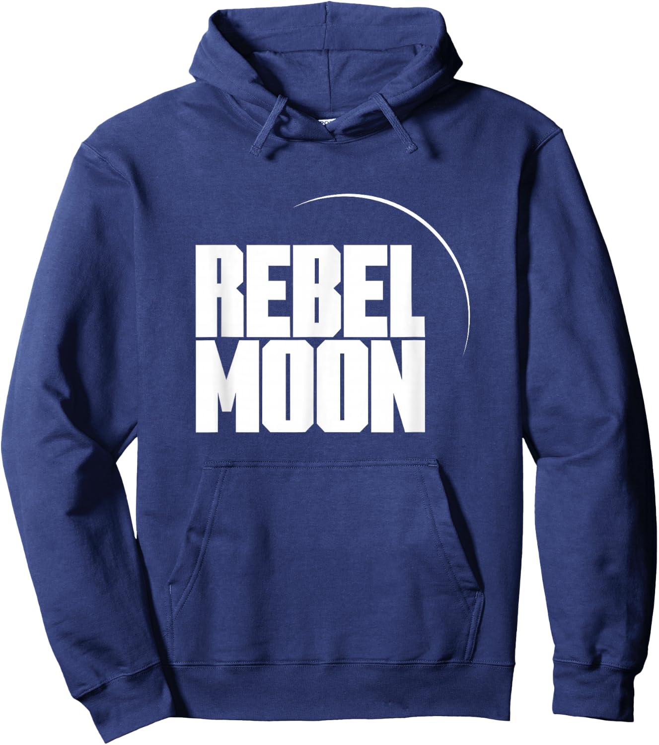 Rebel Moon White Text Movie Logo Hoodie - Hoodie | Navy
