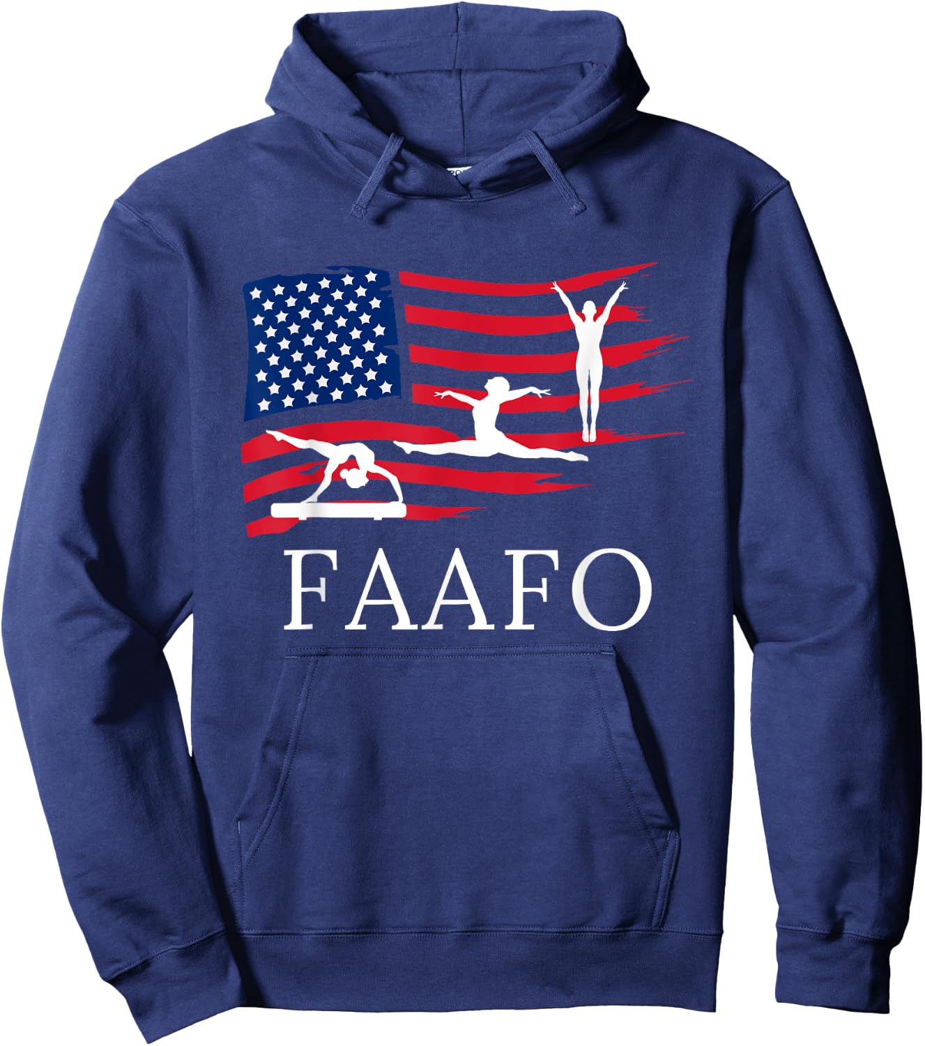 FAAFO Funny American Gymnast Shirt Hoodie - Hoodie | Navy