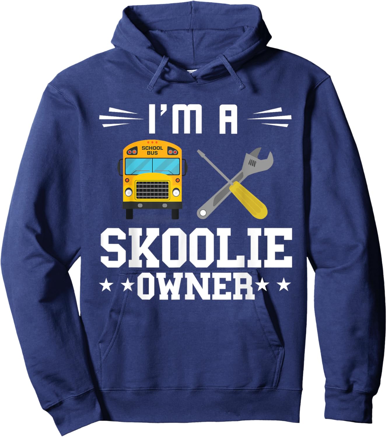 Skoolie Screw Converted School Bus Owner Skoolie Driver Hoodie - Hoodie | Navy