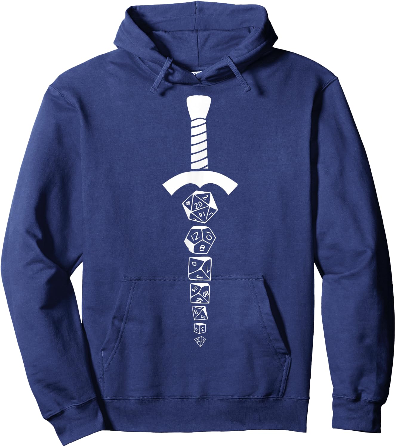 Dice Sword - Roleplaying RPG Tabletop Adventure Dice Roll Hoodie - Hoodie | Navy