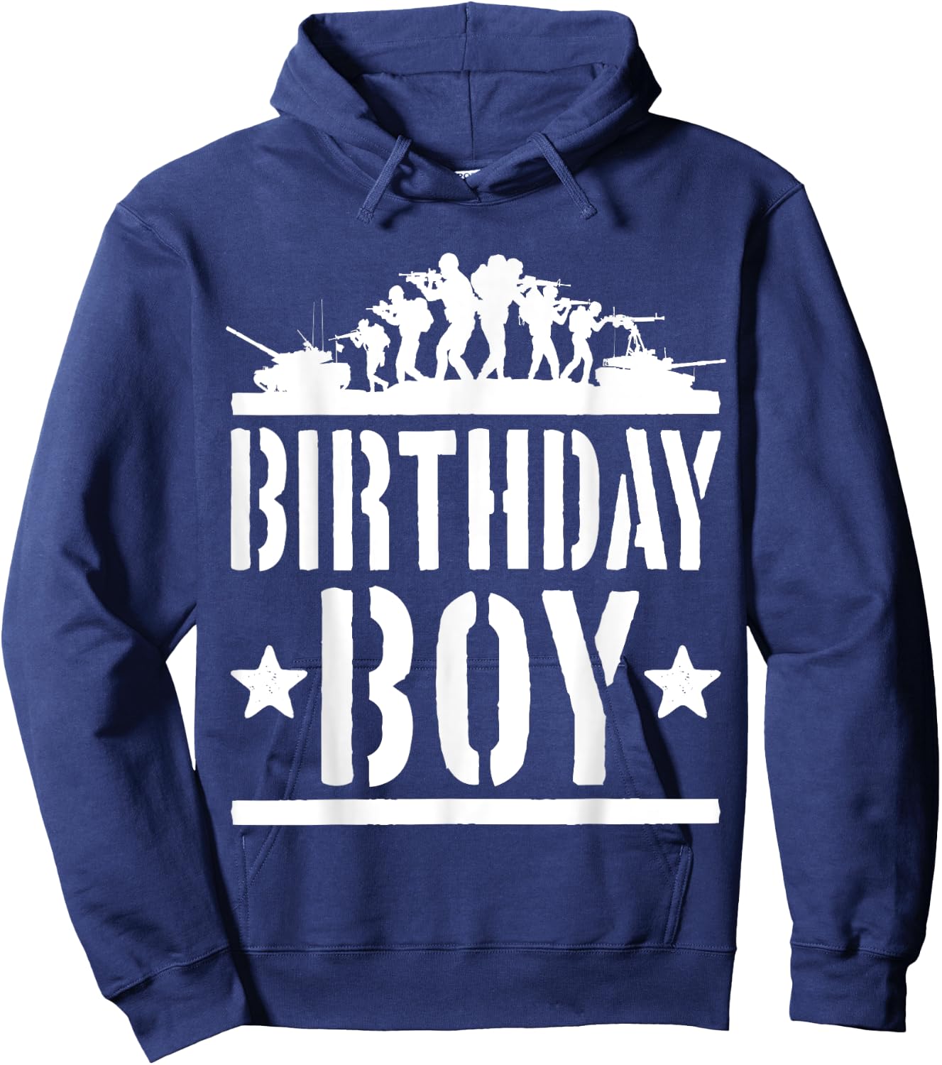 Birthday Boy Army Party Kids Present Military Fan Child Hoodie - Hoodie | Navy