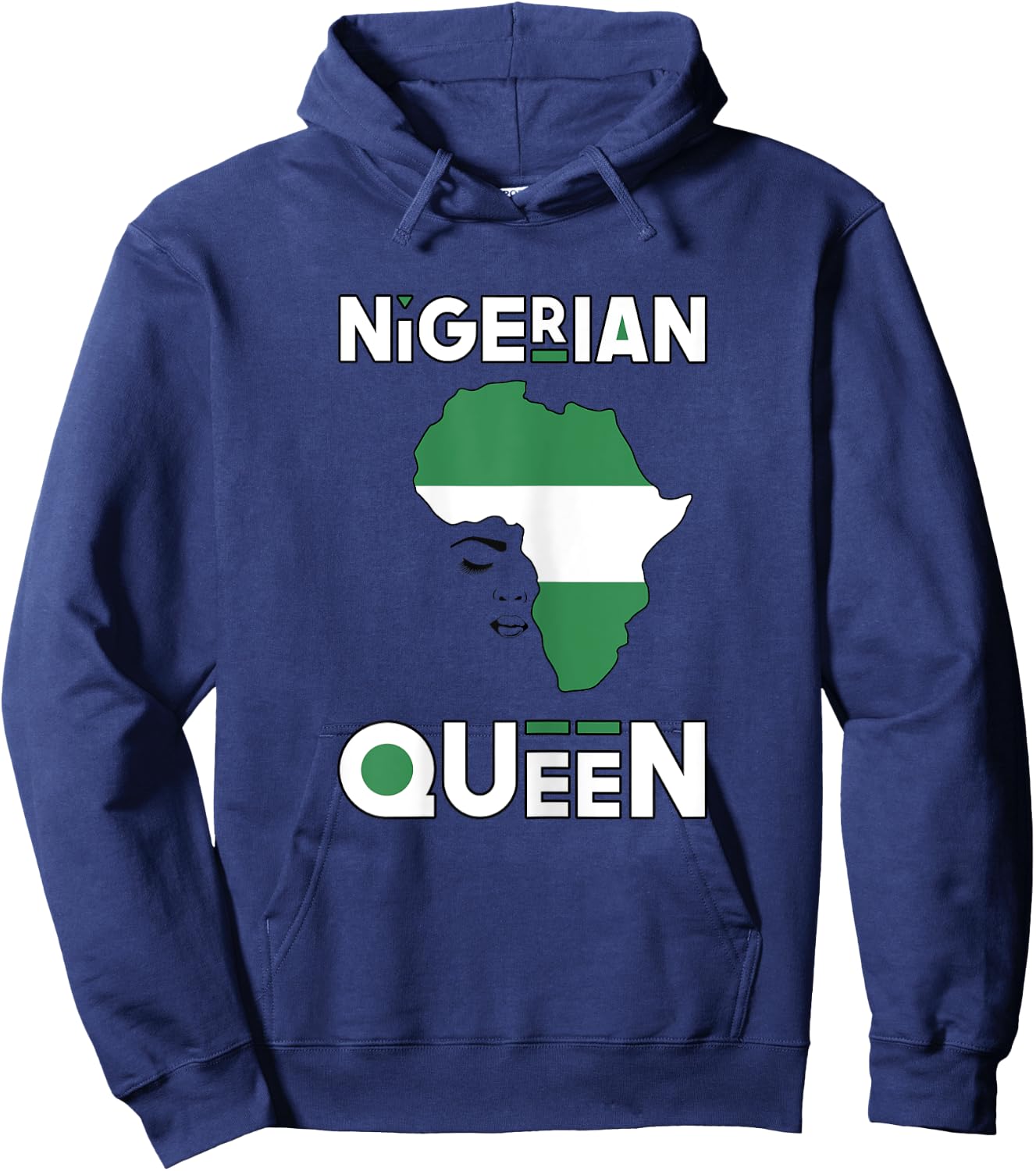 Nigerian Queen Shirt Nigeria Flag Africa Nigerian Pride Hoodie - Hoodie | Navy