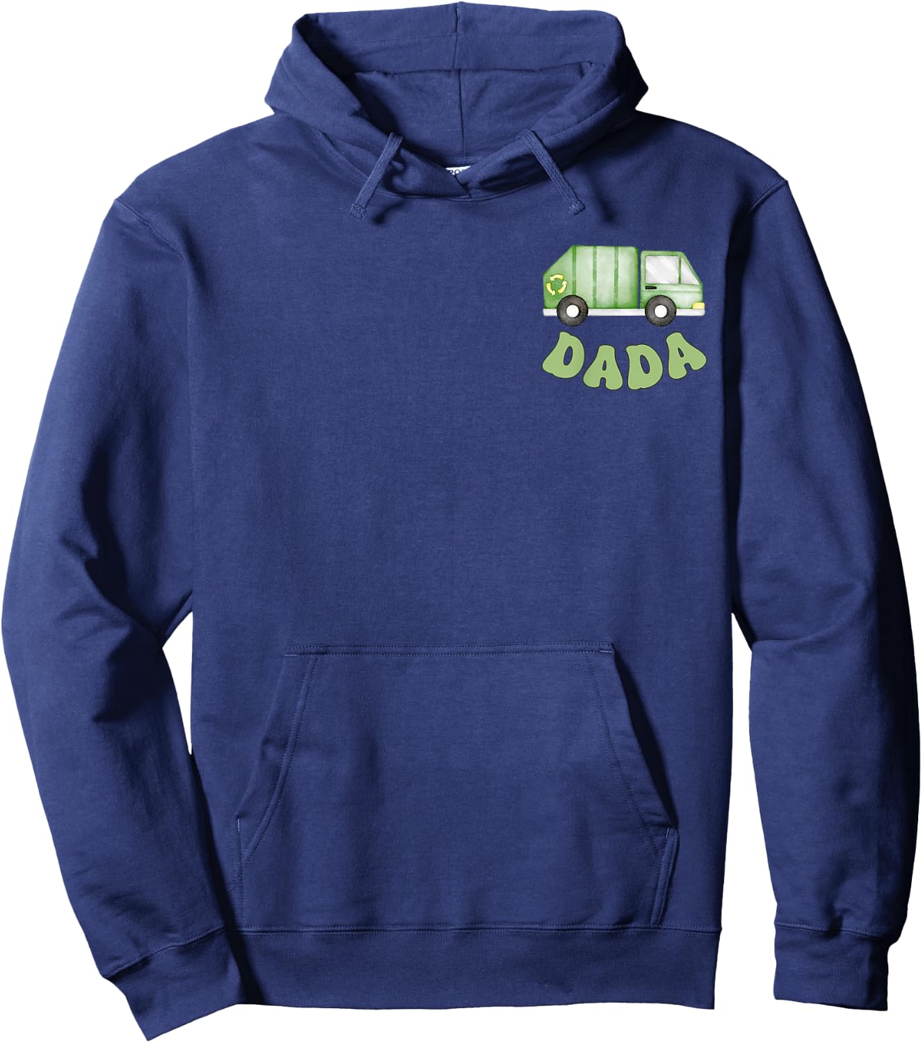 Garbage Truck Dada of The 1st Birthday Boy Family Matching Hoodie - Hoodie | Navy