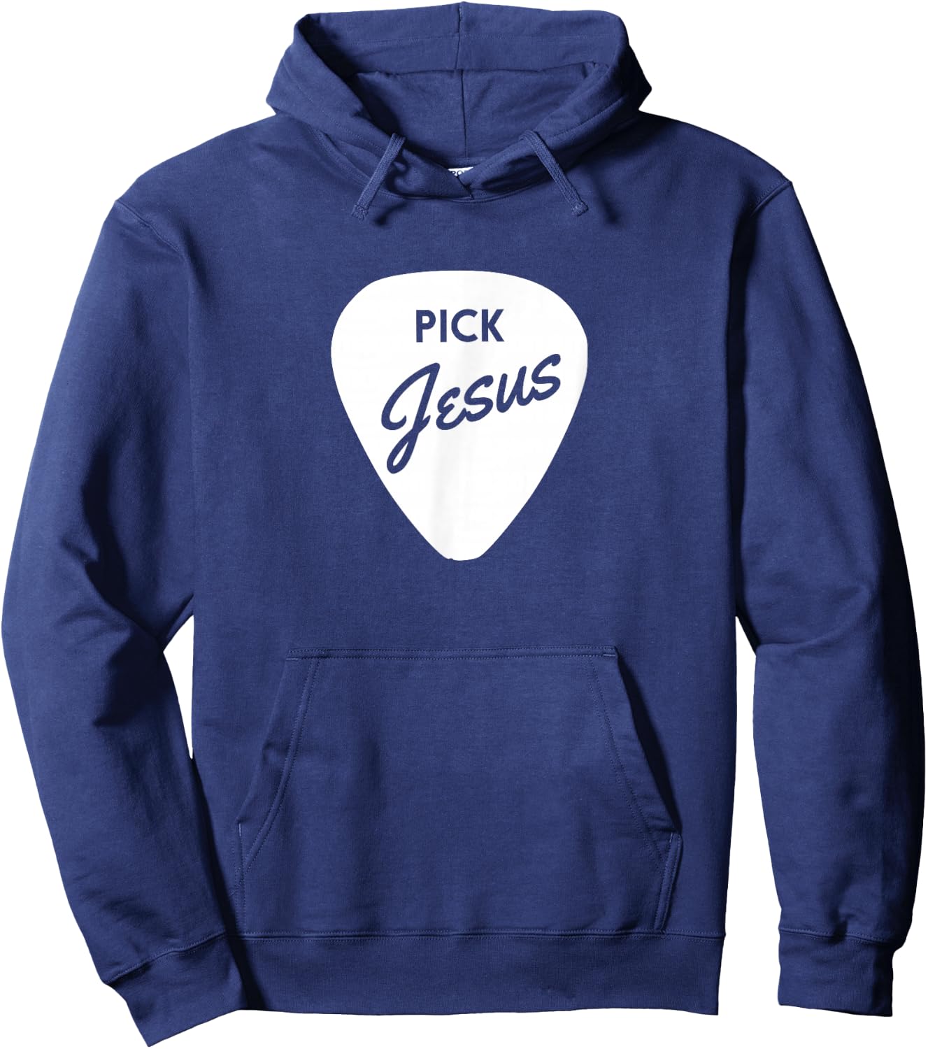 ChristianiTees: Guitar Pick Jesus Hoodie - Hoodie | Navy