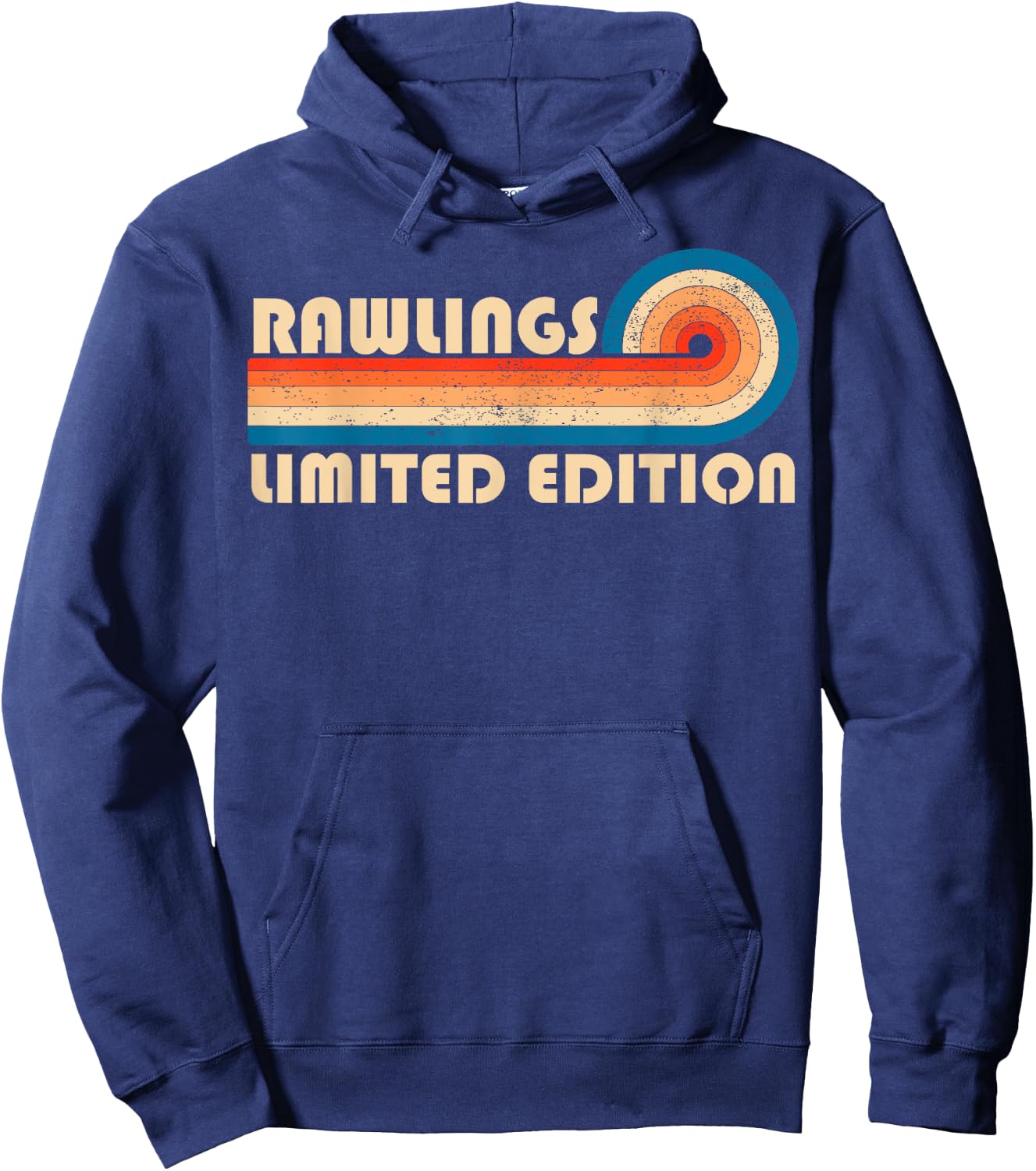 RAWLINGS Customized Last Name Gifts Matching Family Team -Adults Black Small Retro Vintage 80s 90s Birthday Reunion Hoodie - Hoodie | Navy
