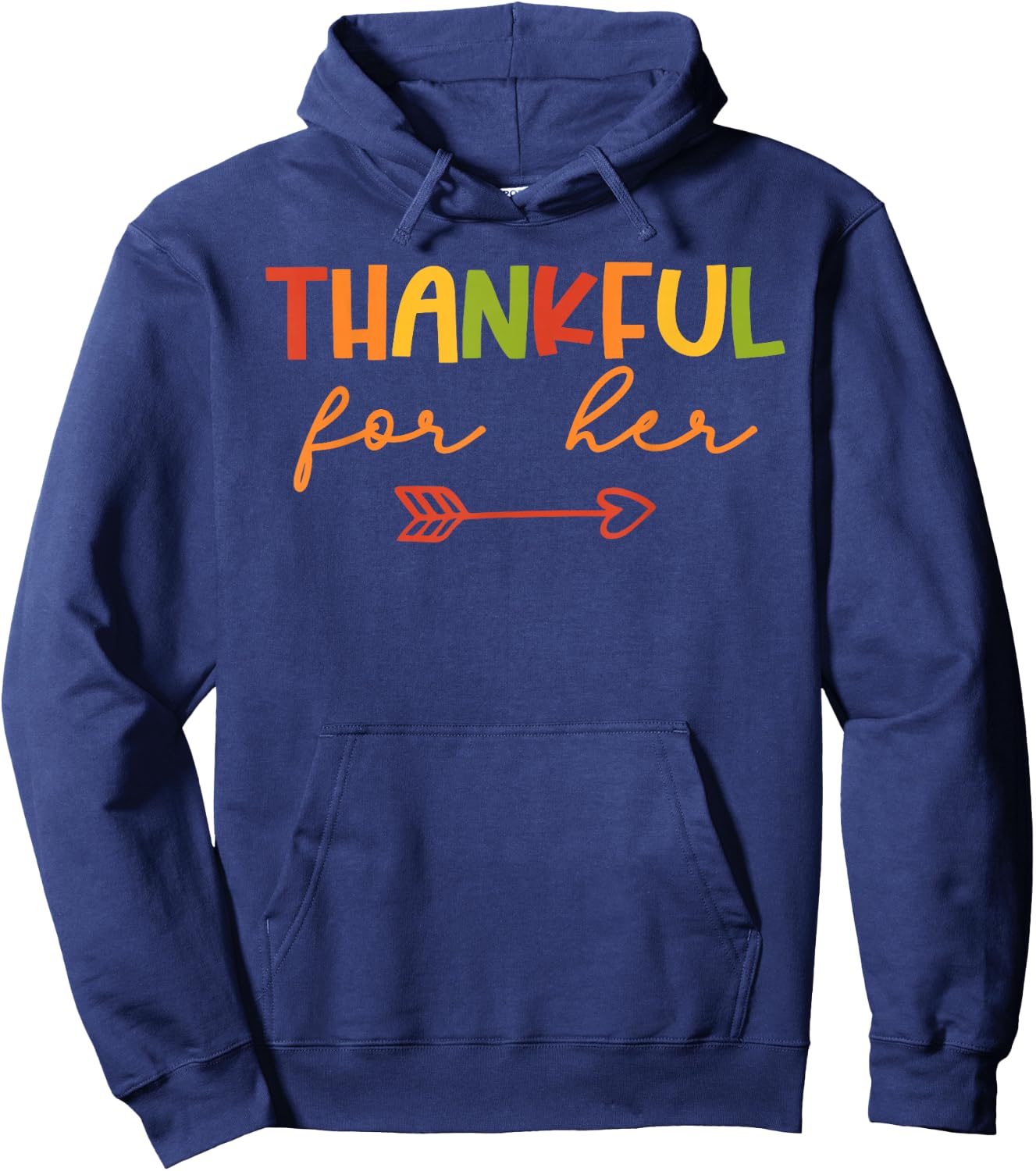 Thankful Thanksgiving Matching Couples Girlfriend Hoodie - Hoodie | Navy