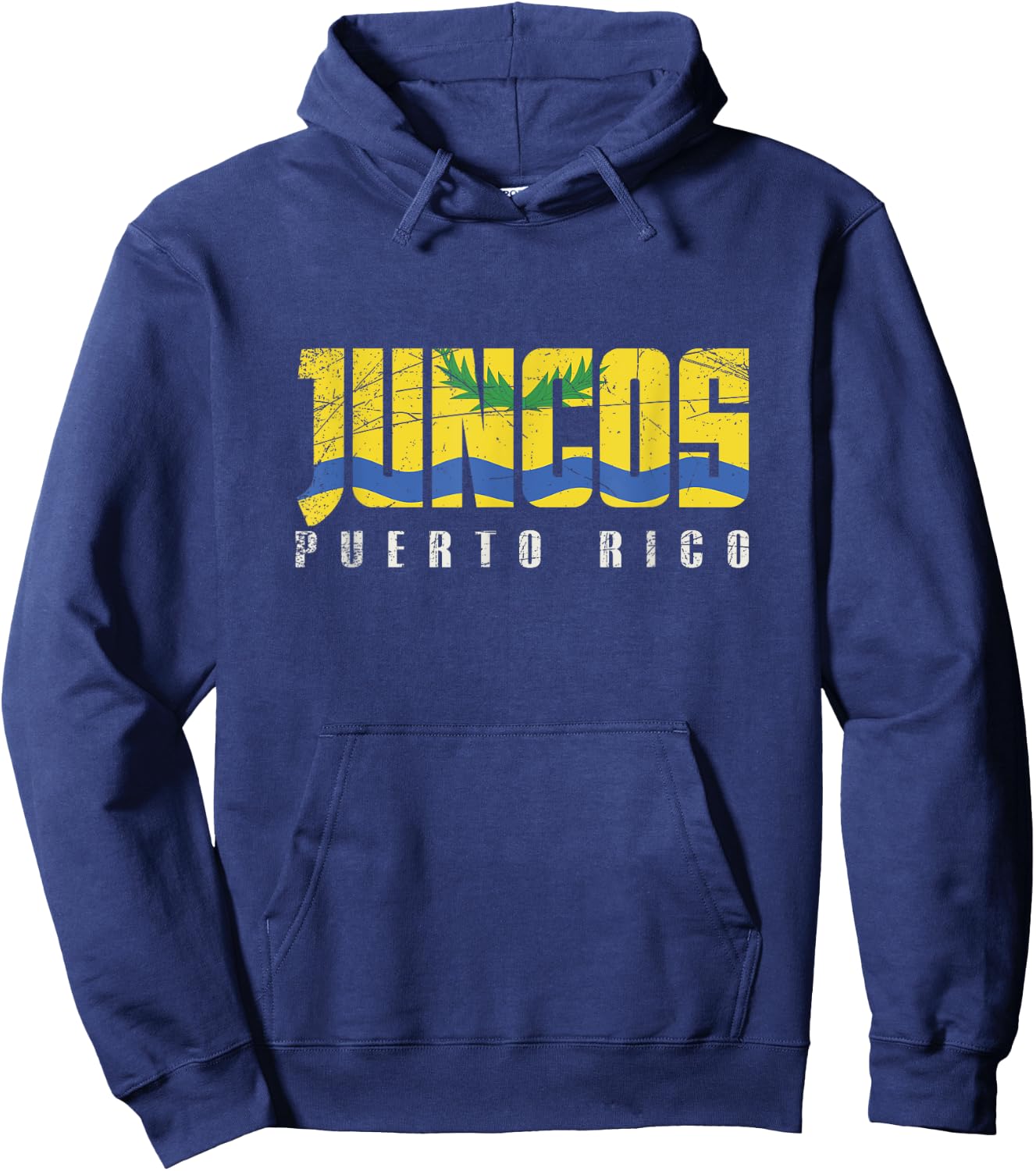Juncos City in Puerto Rico, Juncos Flag Hoodie - Hoodie | Navy