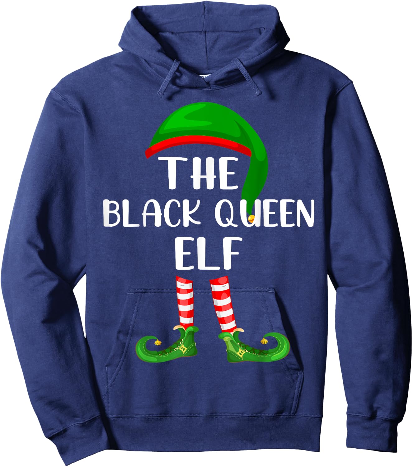 Matching Family Group The Black Queen Elf Christmas Hoodie - Hoodie | Navy