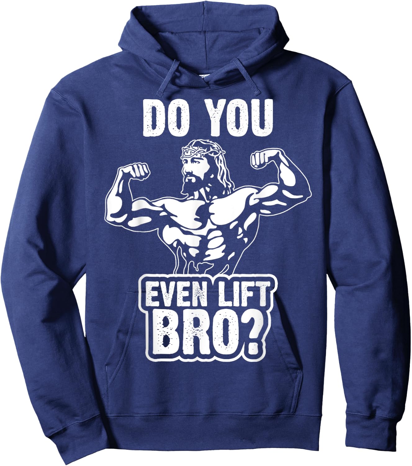 Funny Jesus Bodybuilder T Shirt - Do you even lift bro? Hoodie - Hoodie | Navy