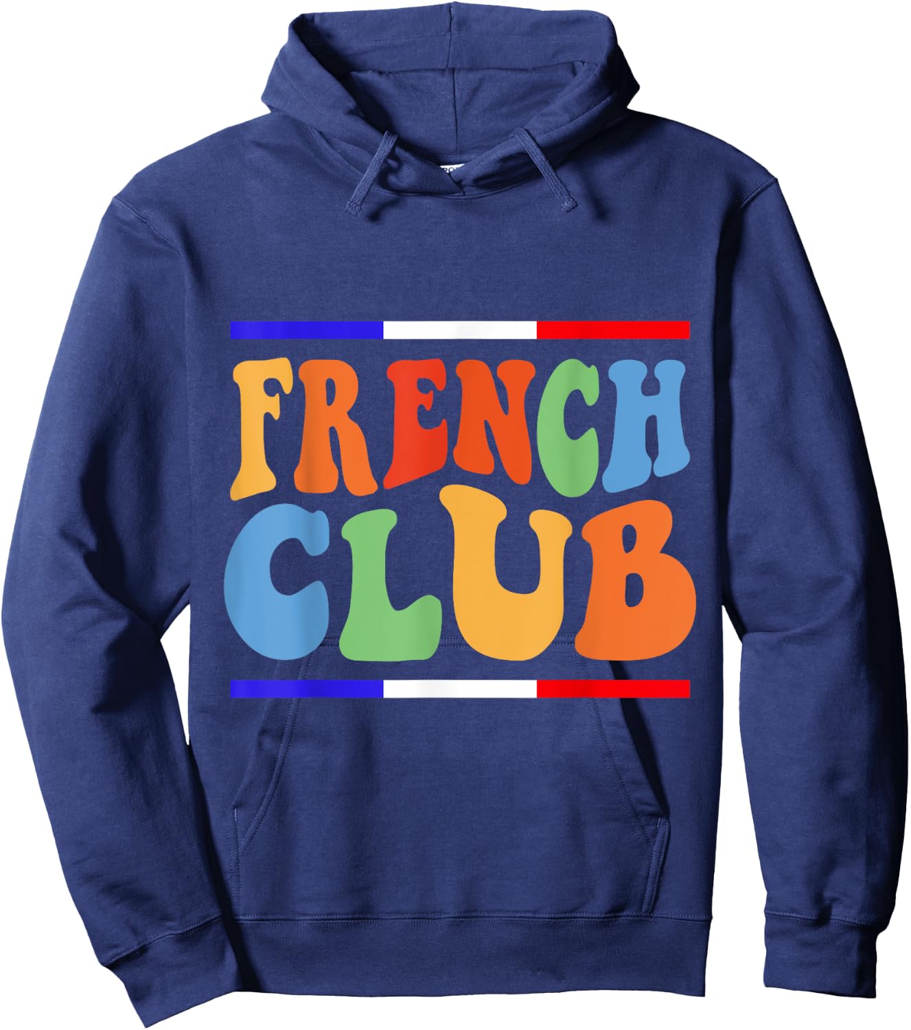 France Vintage Men Women Boys Girls Funny Retro French Club Hoodie - Hoodie | Navy