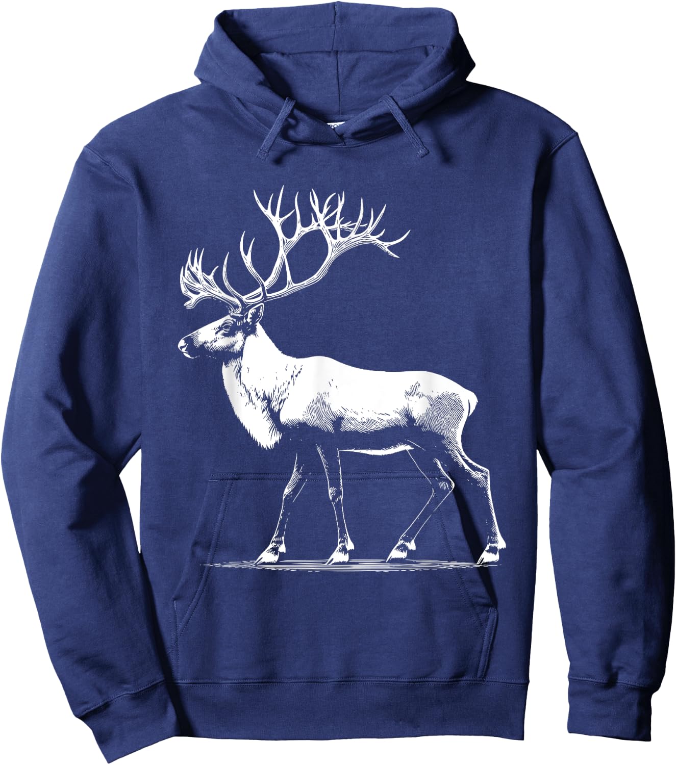 Caribou Dad Mom Lover - Monochromatic Caribou Hoodie - Hoodie | Navy