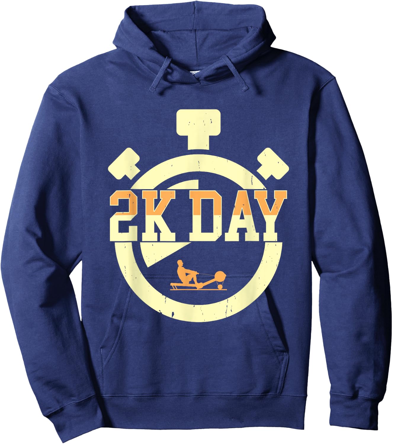 2K Day Rowing Machine Erg Workout Fitness Exercise Ergometer Hoodie - Hoodie | Navy
