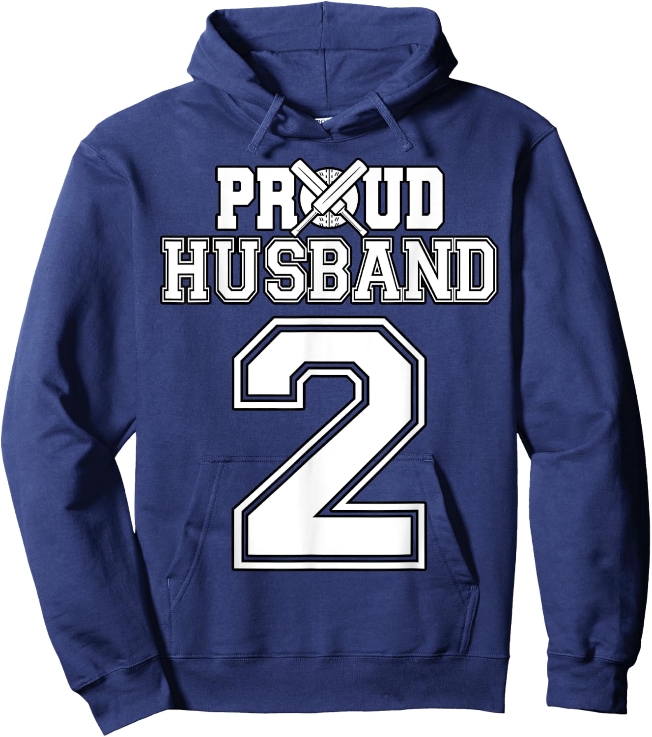 Proud Cricket Husband Number 2 Hoodie - Hoodie | Navy