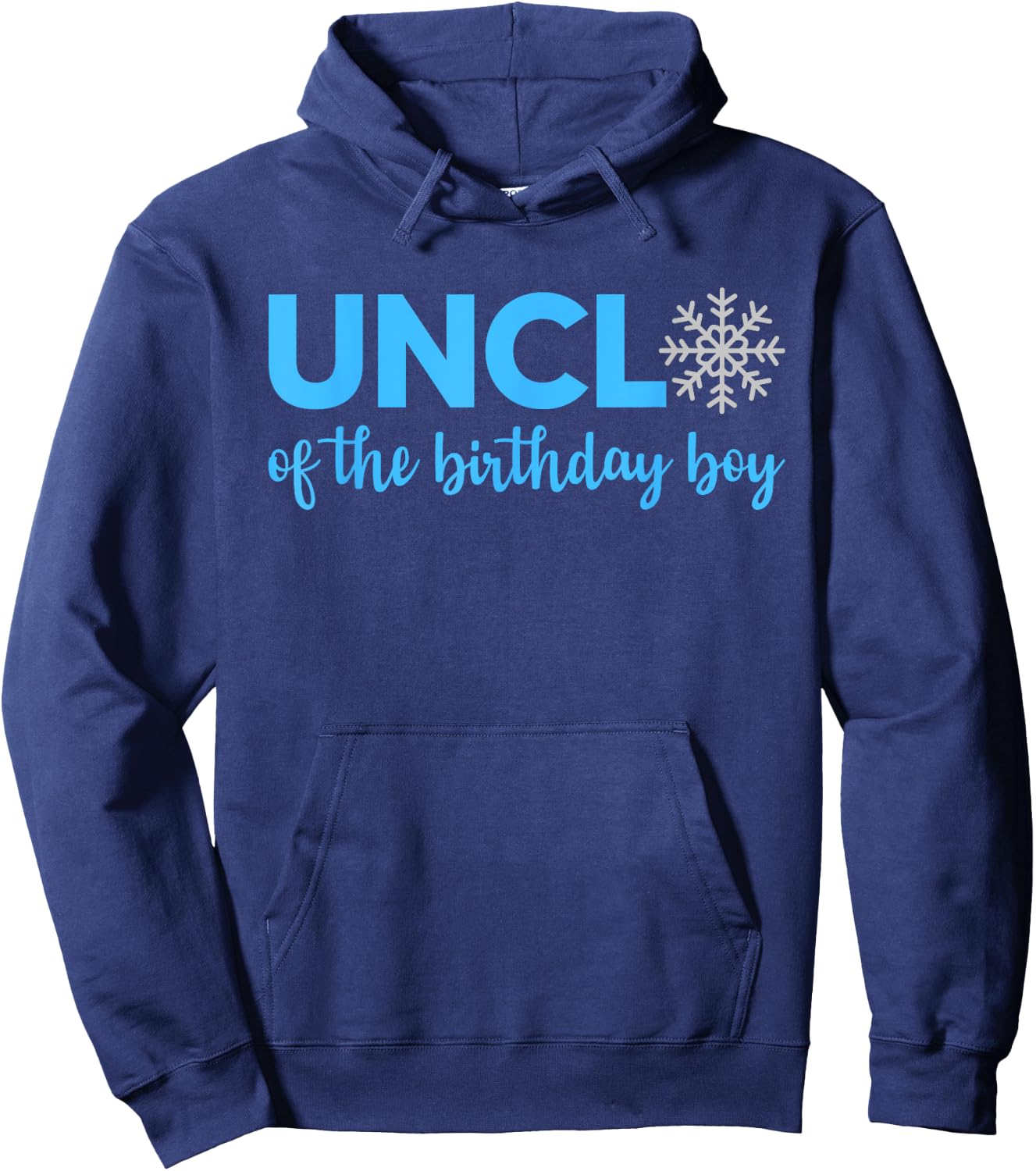 Uncle Of The Birthday Boy Winter Onederland 1st Birthday Hoodie - Hoodie | Navy