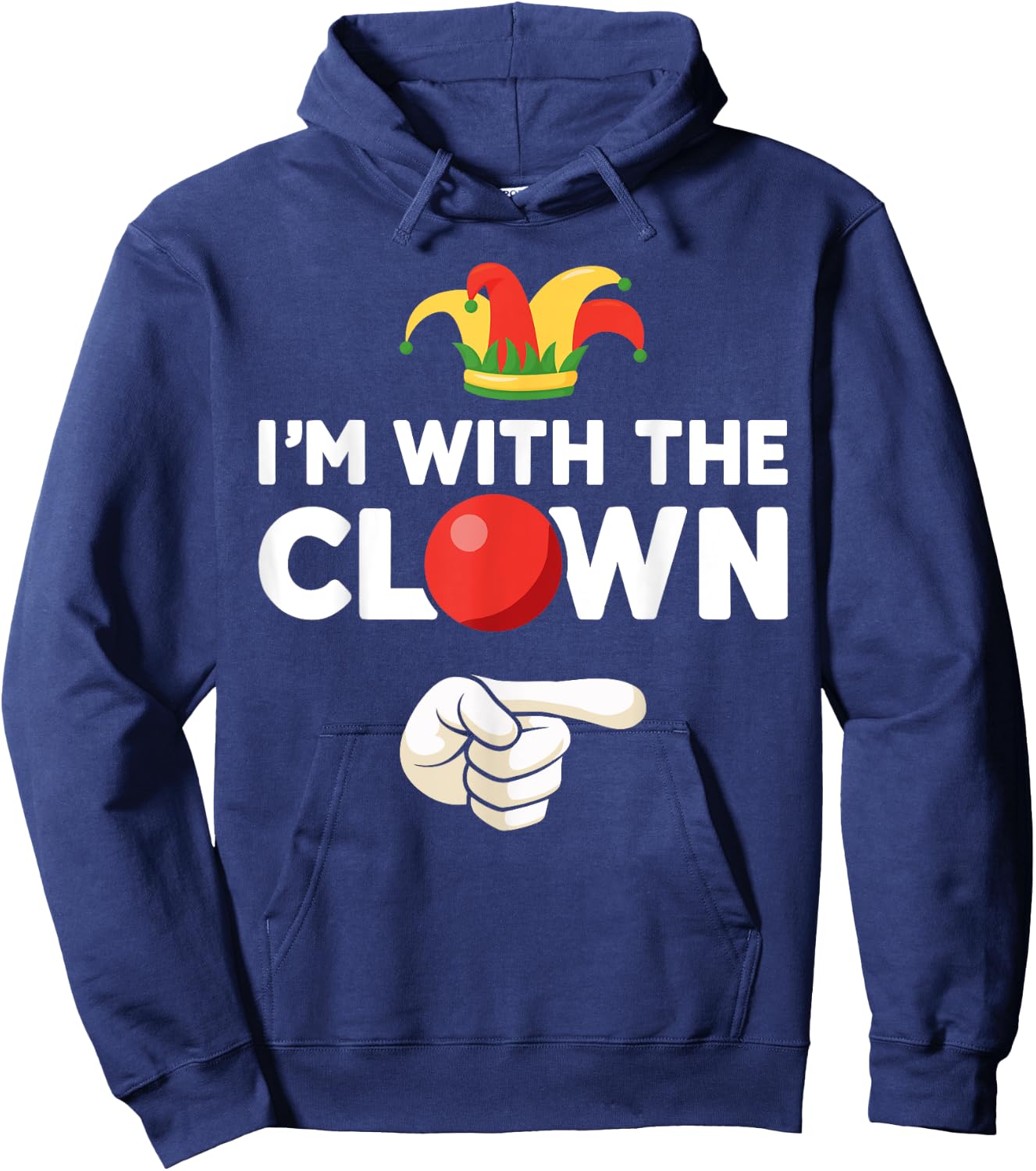 Im with the clown matching partner couple costume halloween Hoodie - Hoodie | Navy