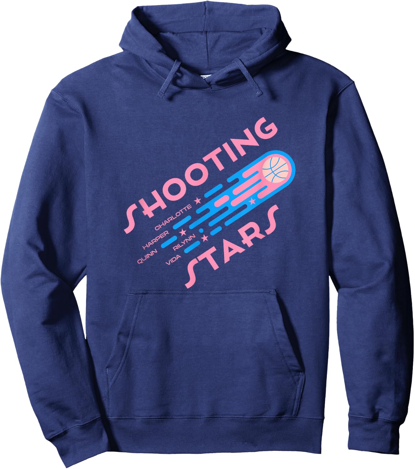 Shooting Stars Basketball Hoodie - Hoodie | Navy