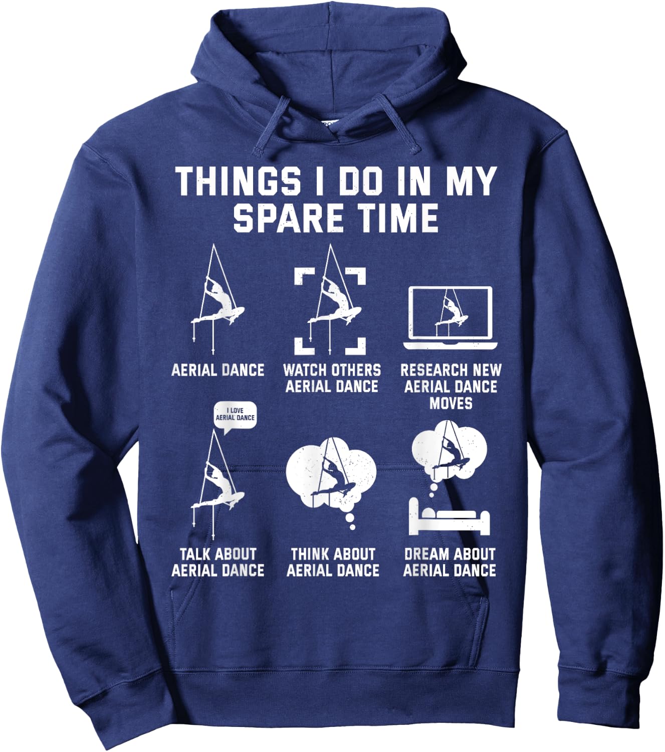 Aerialist Aerial Silks Acrobatics Air Yoga Hoodie - Hoodie | Navy
