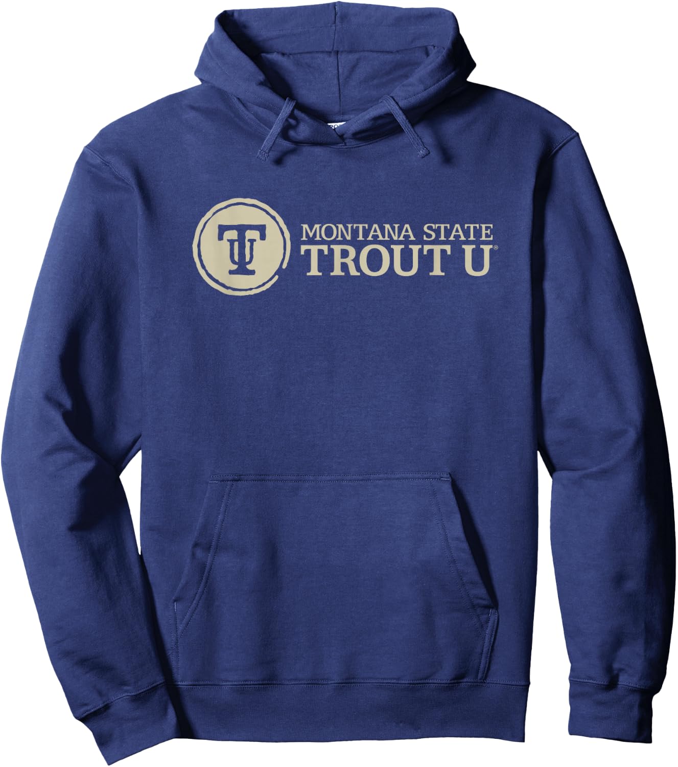 Montana State University Bobcats Trout U Horizontal Hoodie - Hoodie | Navy
