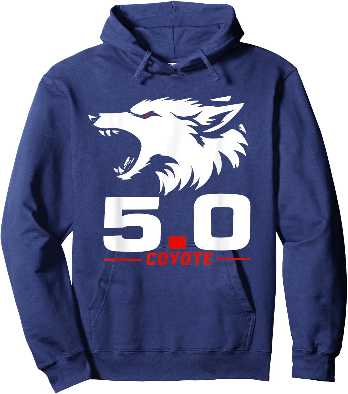 5.0 Coyote Distressed Gift For Adorable Animals Lovers Hoodie - Hoodie | Navy