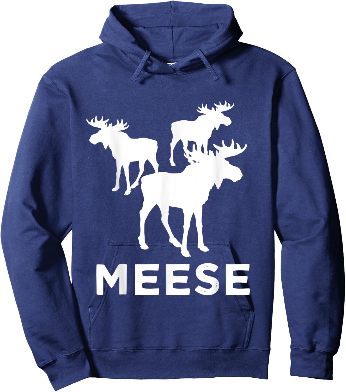 Meese Funny Moose Lover Gift Wildlife Woodland Animal Hoodie - Hoodie | Navy