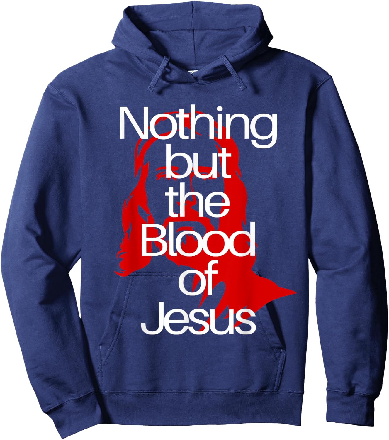 Nothing but the Blood of Jesus | Christian Men & Woman Hoodie - Hoodie | Navy