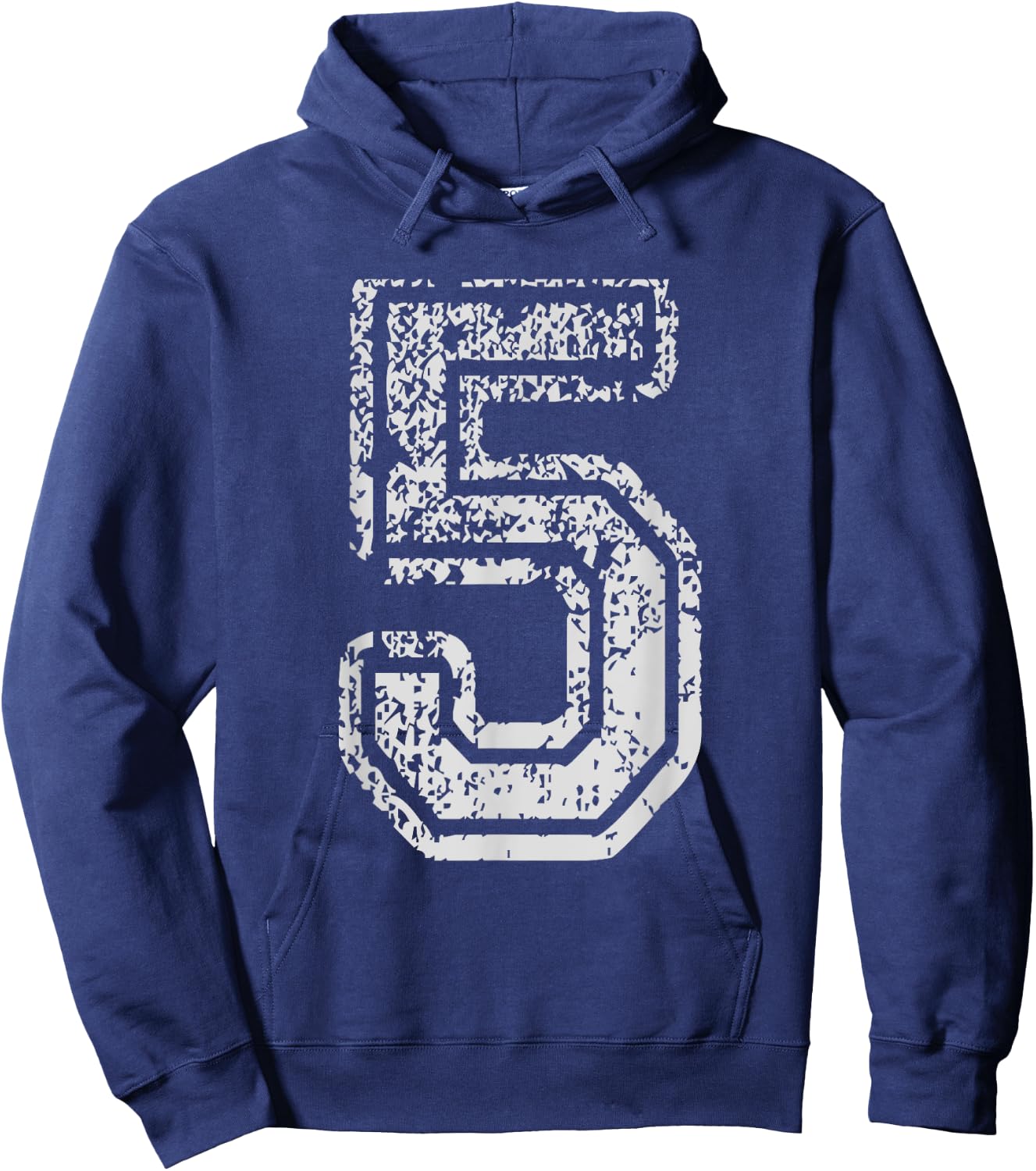 Team Jersey Uniforms Number 5 Five School Sports Birthdays Hoodie - Hoodie | Navy