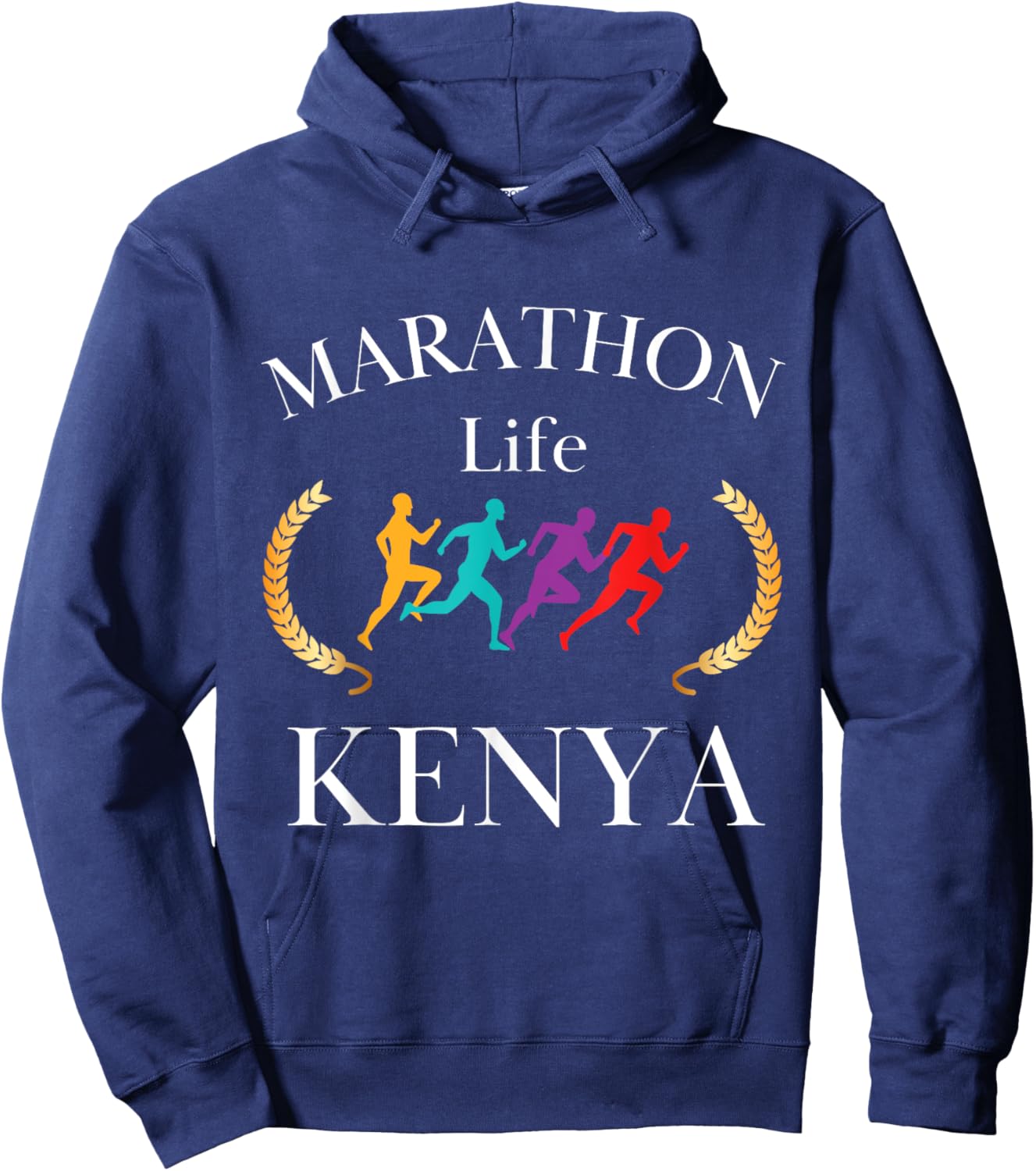 Kenya Marathon Life Marathon Runners Kenya Hoodie - Hoodie | Navy