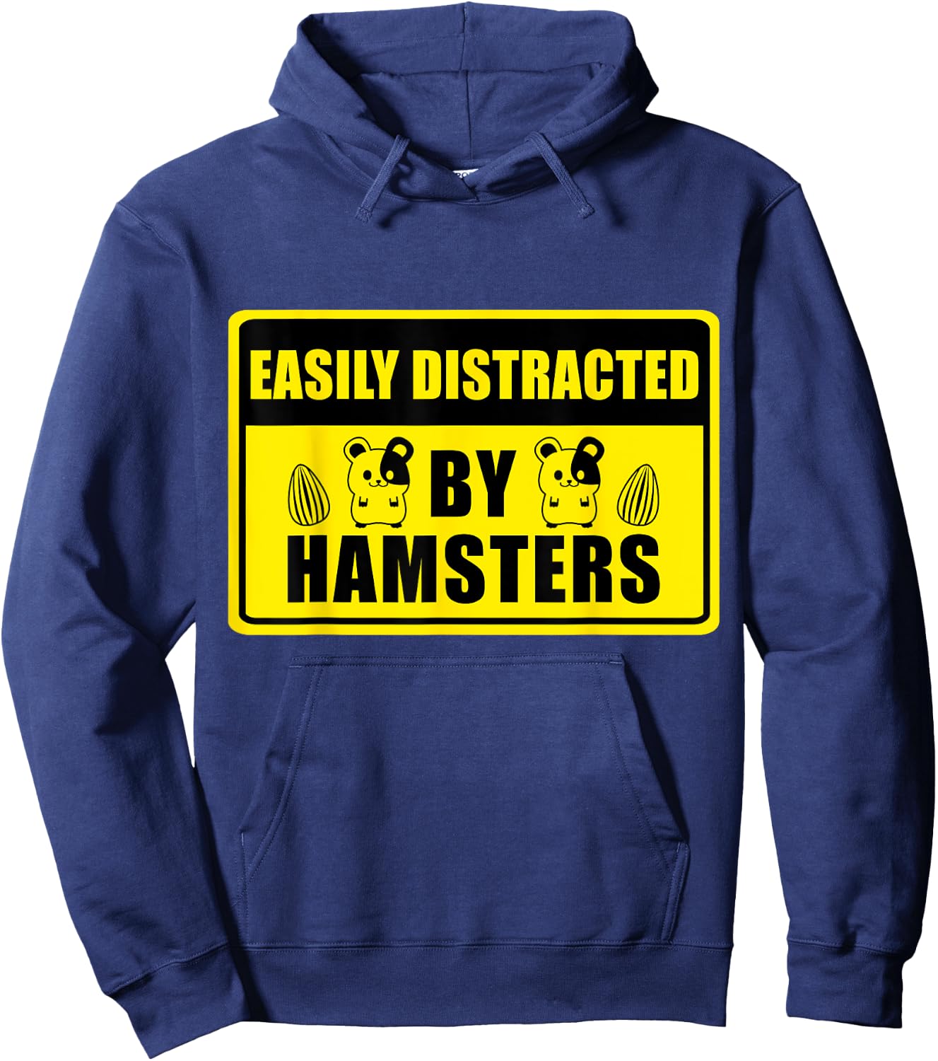 Easily Distracted By Hamsters Cute Syrian Hamster Breed Hoodie - Hoodie | Navy