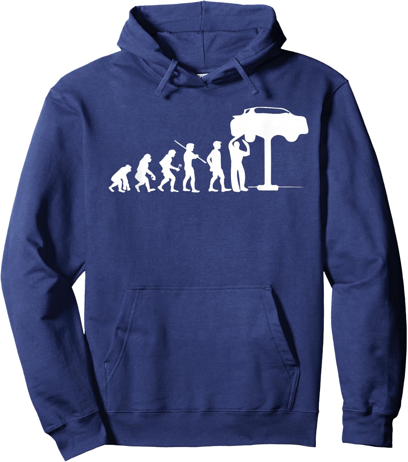 Evolution Mechanic Funny Automotive Technician Gift Hoodie - Hoodie | Navy