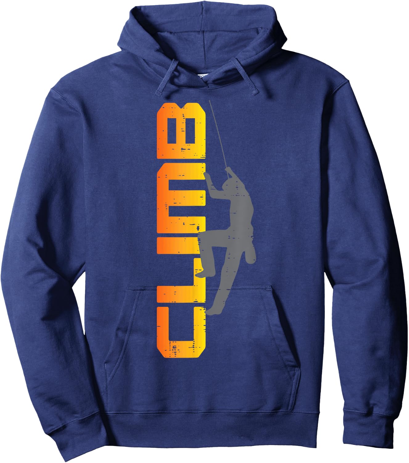 Rock Climber Climb Letters Climbing Bouldering Men Women Kid Hoodie - Hoodie | Navy