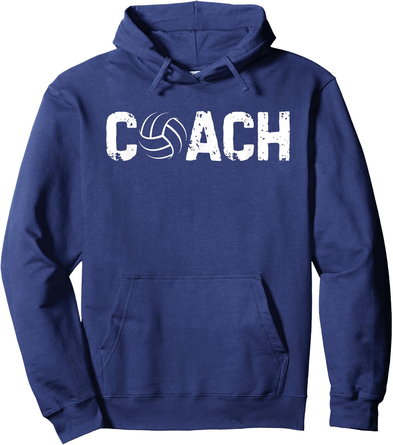 Volleyball Coach Trainer Coaching Funny Vintage Hoodie - Hoodie | Navy