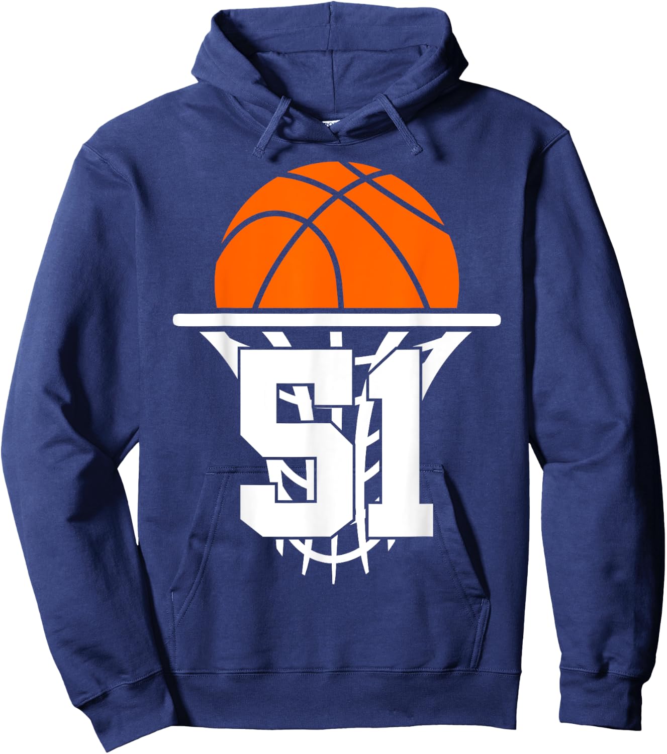 51 YEARS BASKETBALL 51st BIRTHDAY Hoodie - Hoodie | Navy