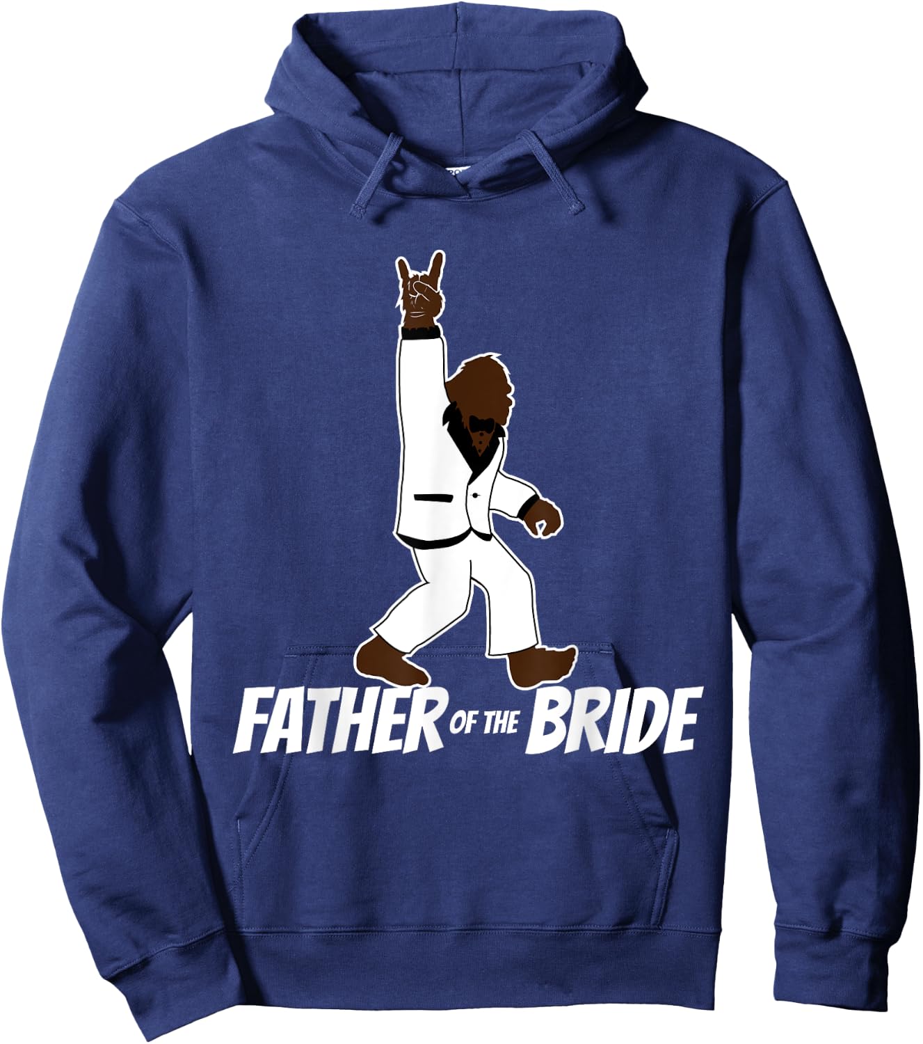 Bigfoot Rock and Roll Wedding Party Gift Father of Bride Hoodie - Hoodie | Navy