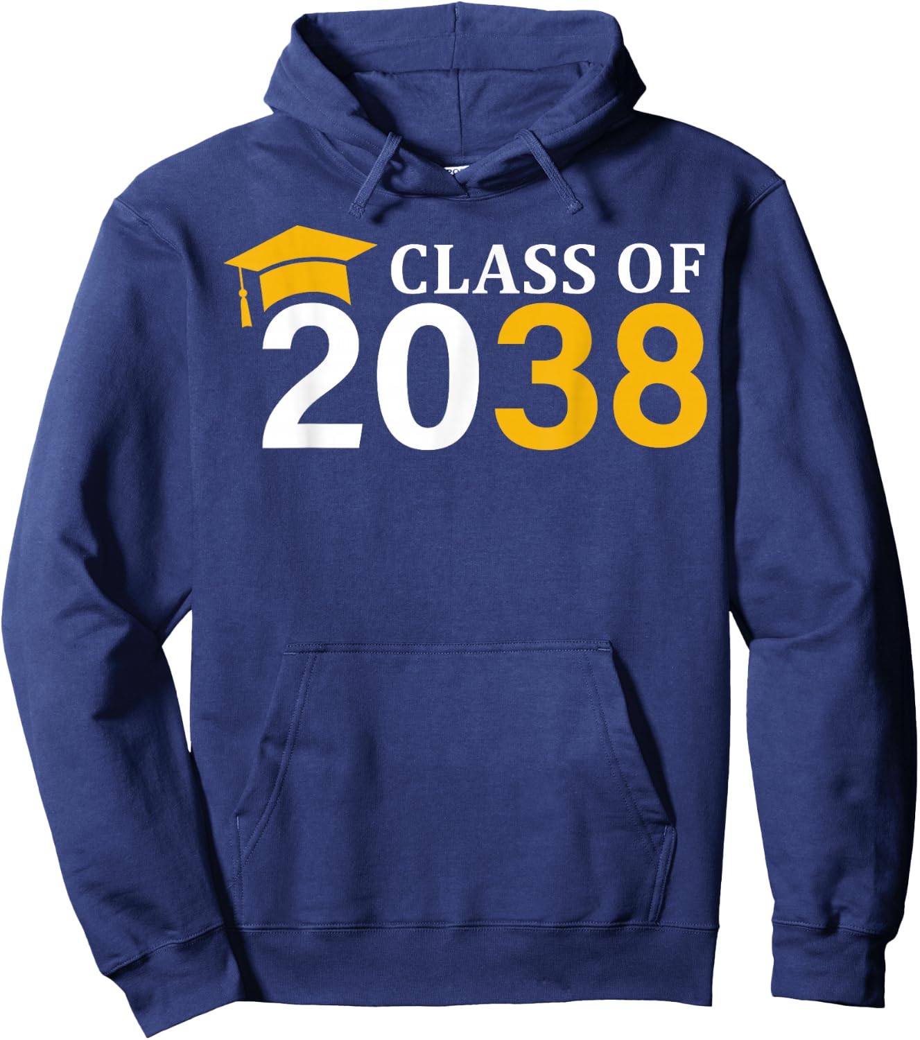 Class of 2038 Grow With Me Kindergarten K-12 Class of 2038 Hoodie - Hoodie | Navy