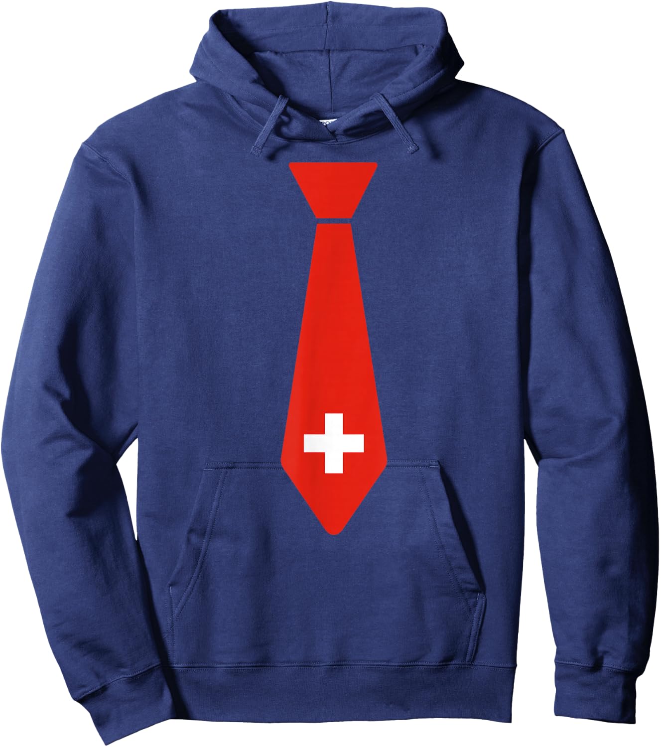 Switzerland Flag Tie Cute Necktie Funny Swiss Boys Toddlers Hoodie - Hoodie | Navy