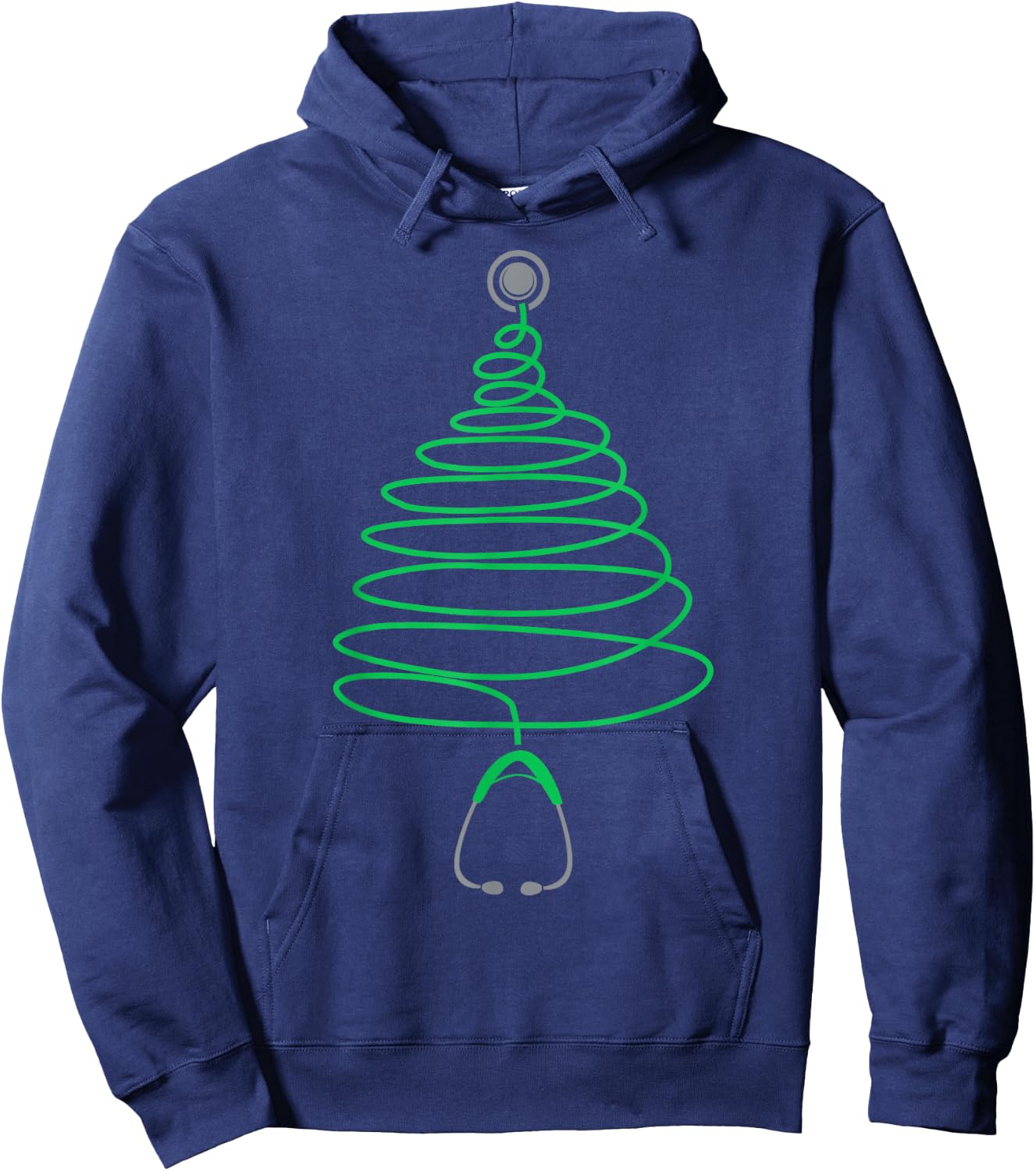 Christmas Tree Stethoscope Nurse Doctor Xmas RN Nursing Hoodie - Hoodie | Navy