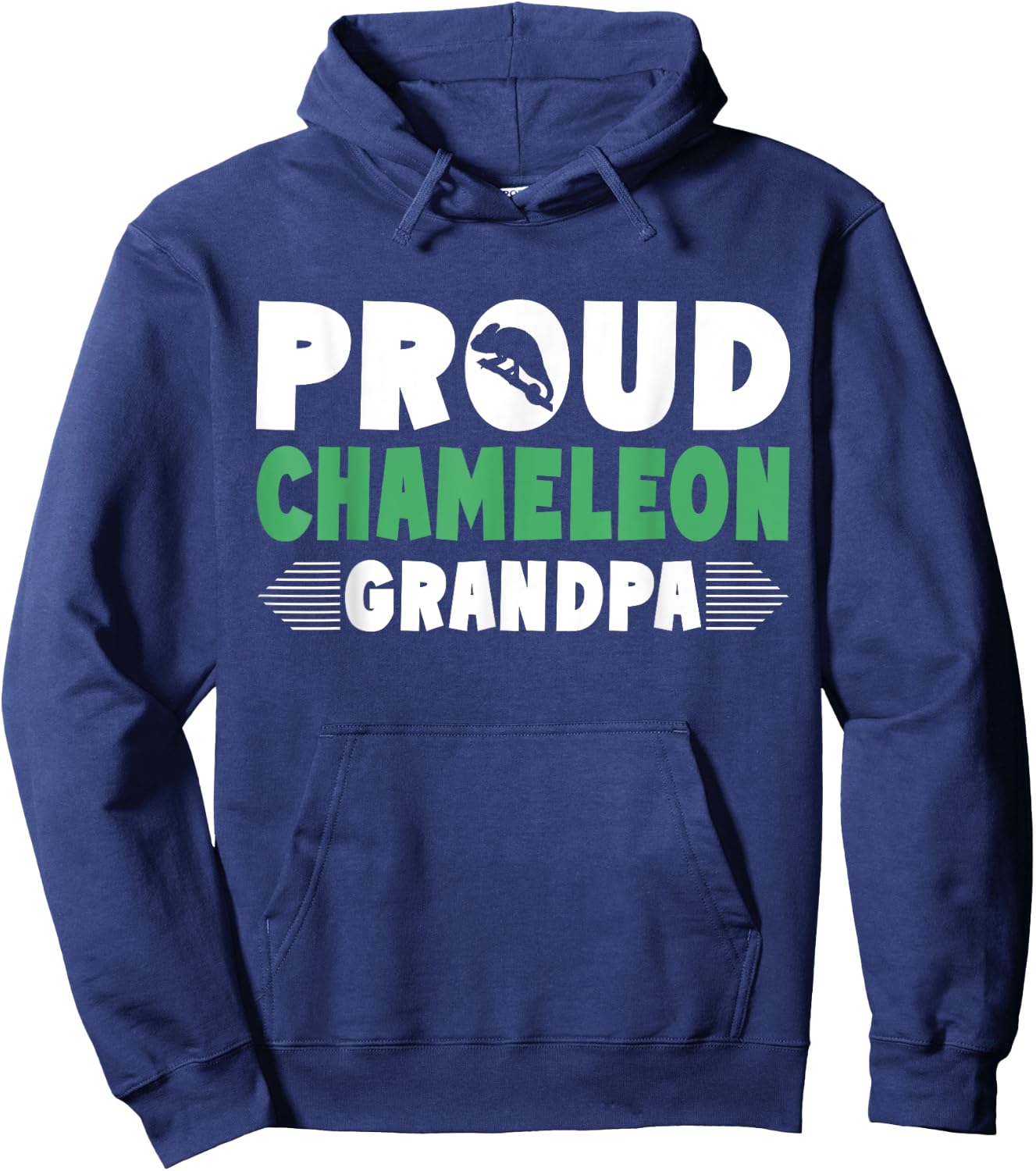 Proud Chameleon Grandpa of Chameleon Hoodie - Hoodie | Navy