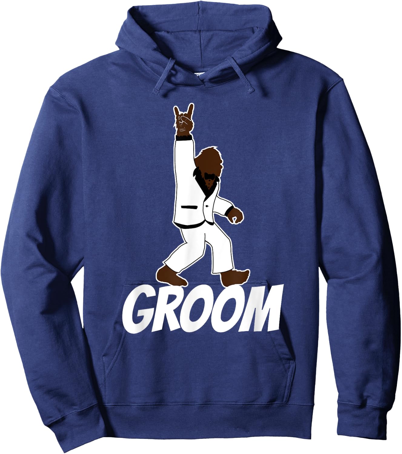 Bigfoot Rock and Roll Wedding Party Gift Groom Hoodie - Hoodie | Navy