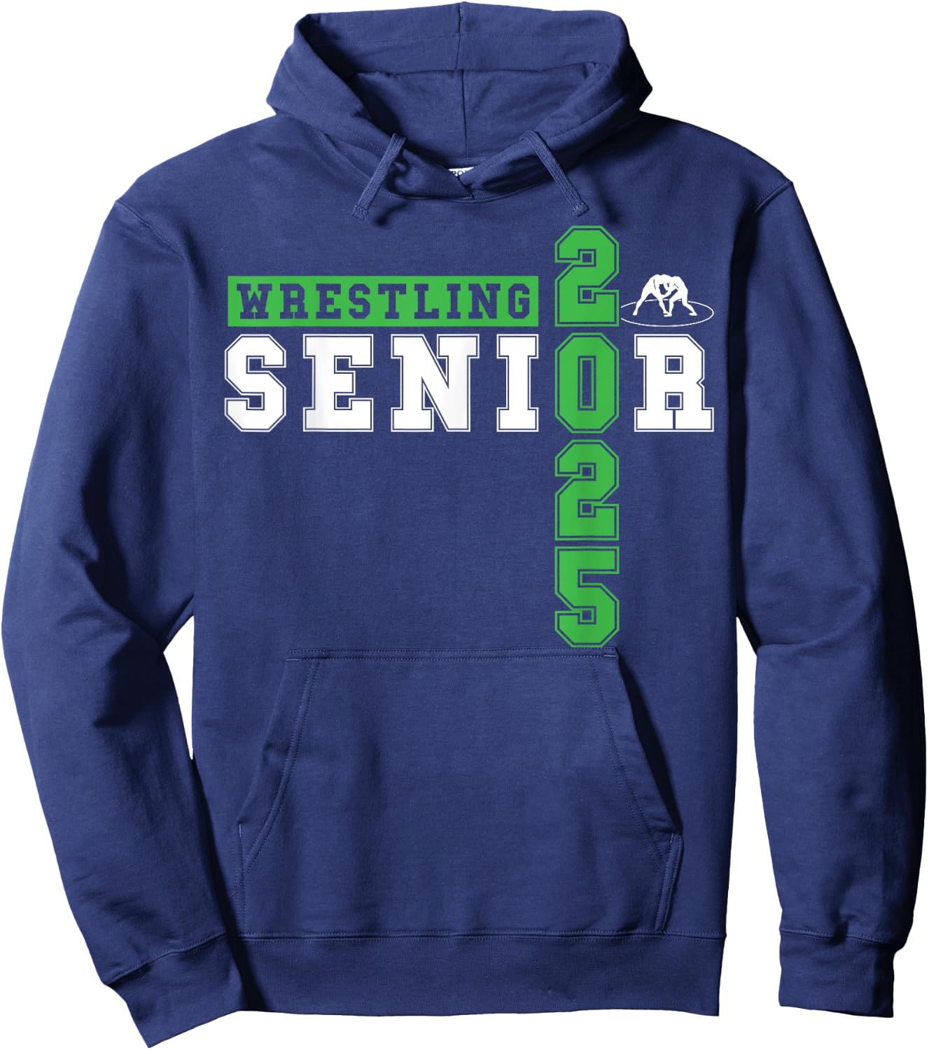 Wrestling Senior Night Wrestling Senior 2025 Graduation 34 Hoodie - Hoodie | Navy