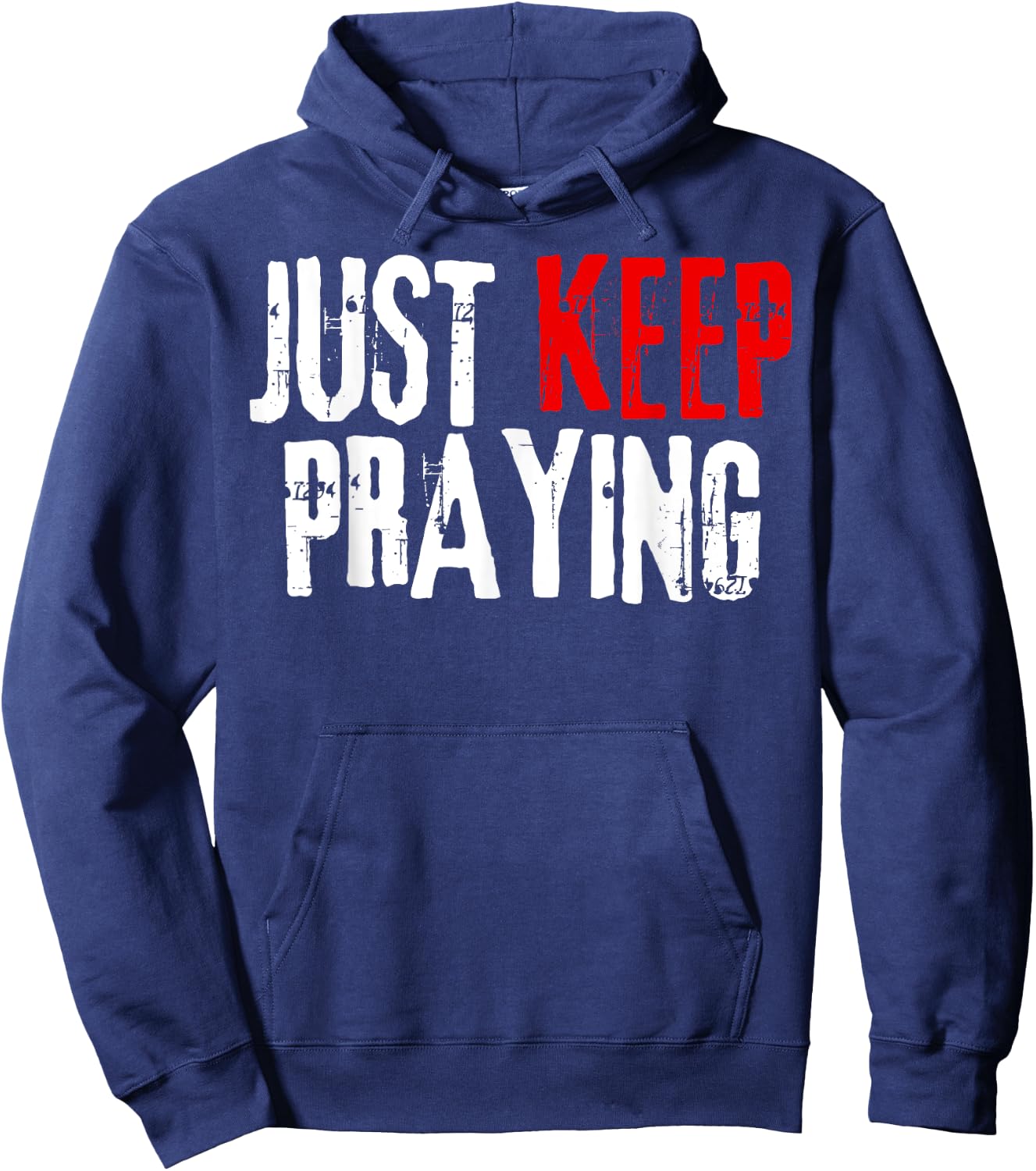 Just Keep Praying Hands Prayer Religious Christian Praying Hoodie - Hoodie | Navy