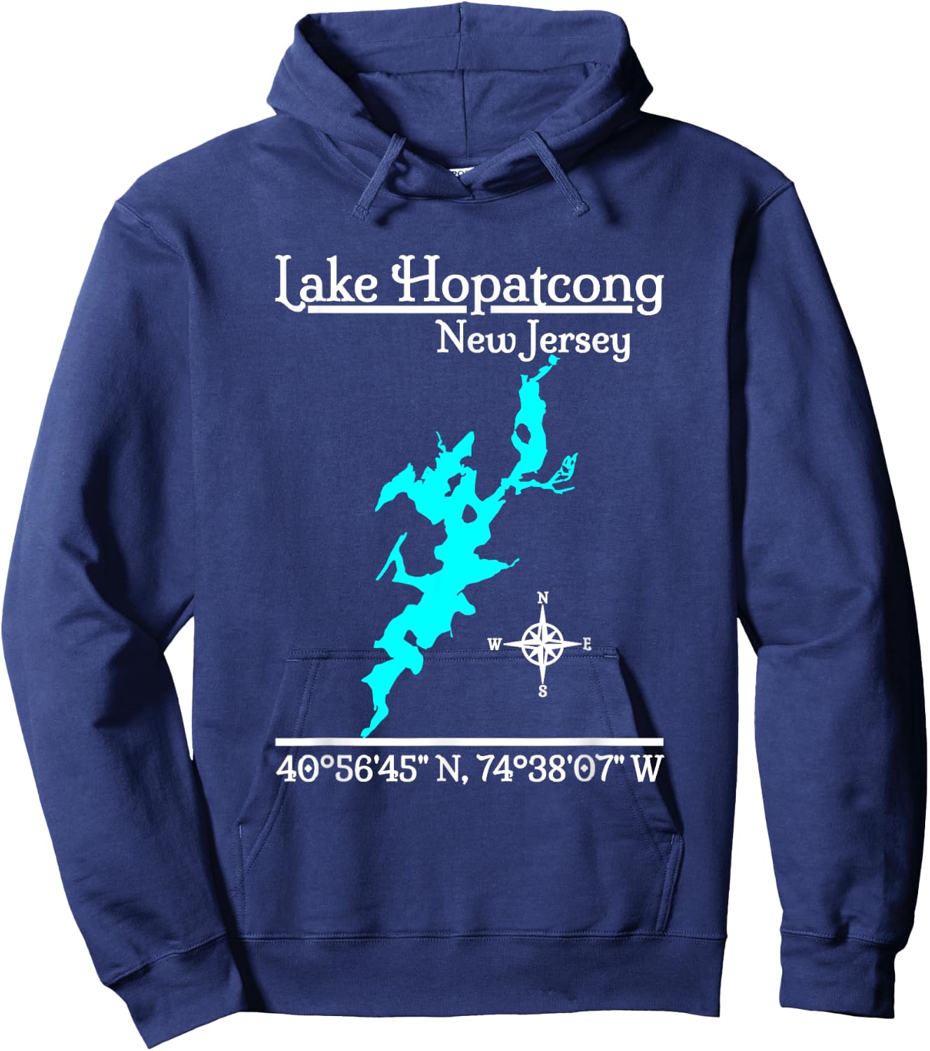 Lake Hopatcong - New Jersey Hoodie - Hoodie | Navy