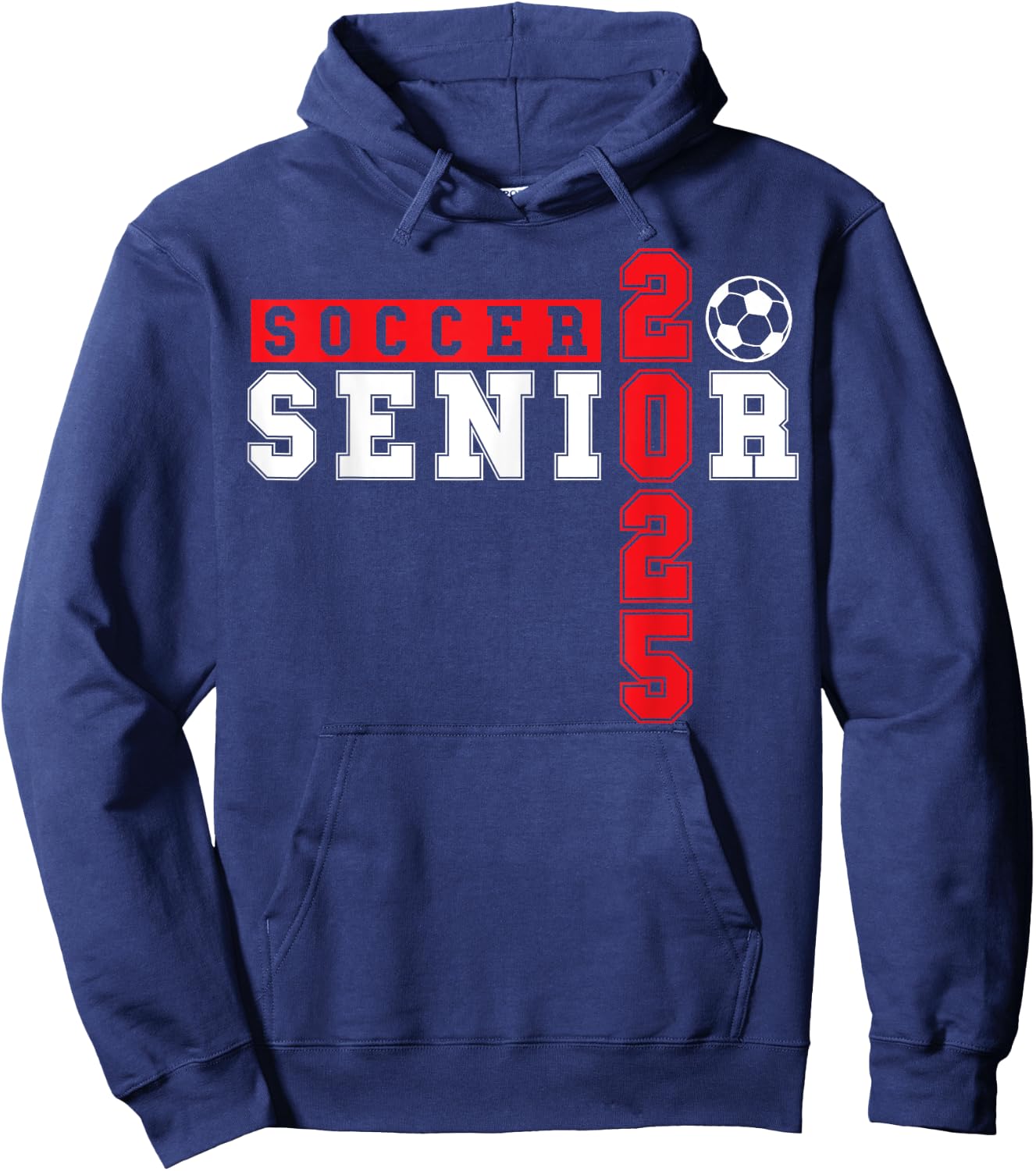 Soccer Senior Night Soccer Senior 2025 Graduation 5 Hoodie - Hoodie | Navy